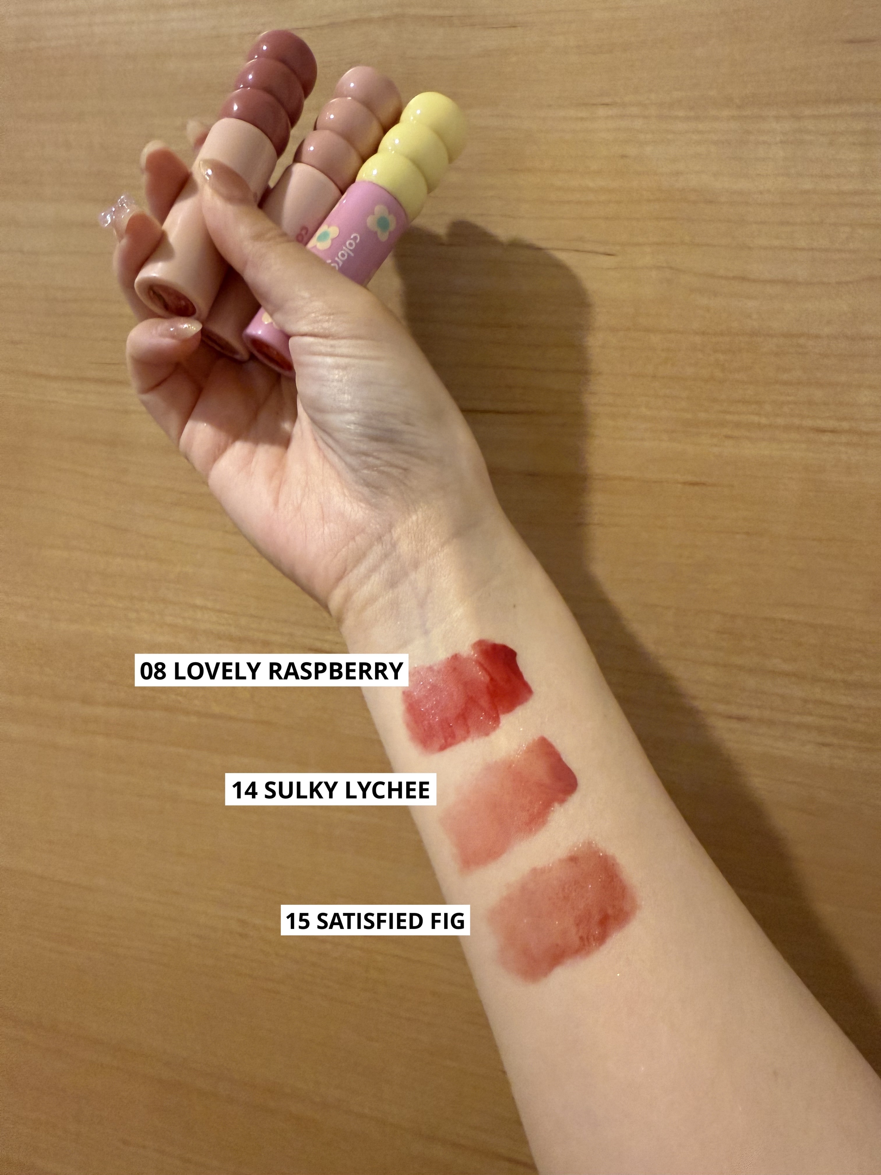 タンフルグラスティント 08.LOVELY RASPBERRY/Colorgram/リップティントを使ったクチコミ（1枚目）