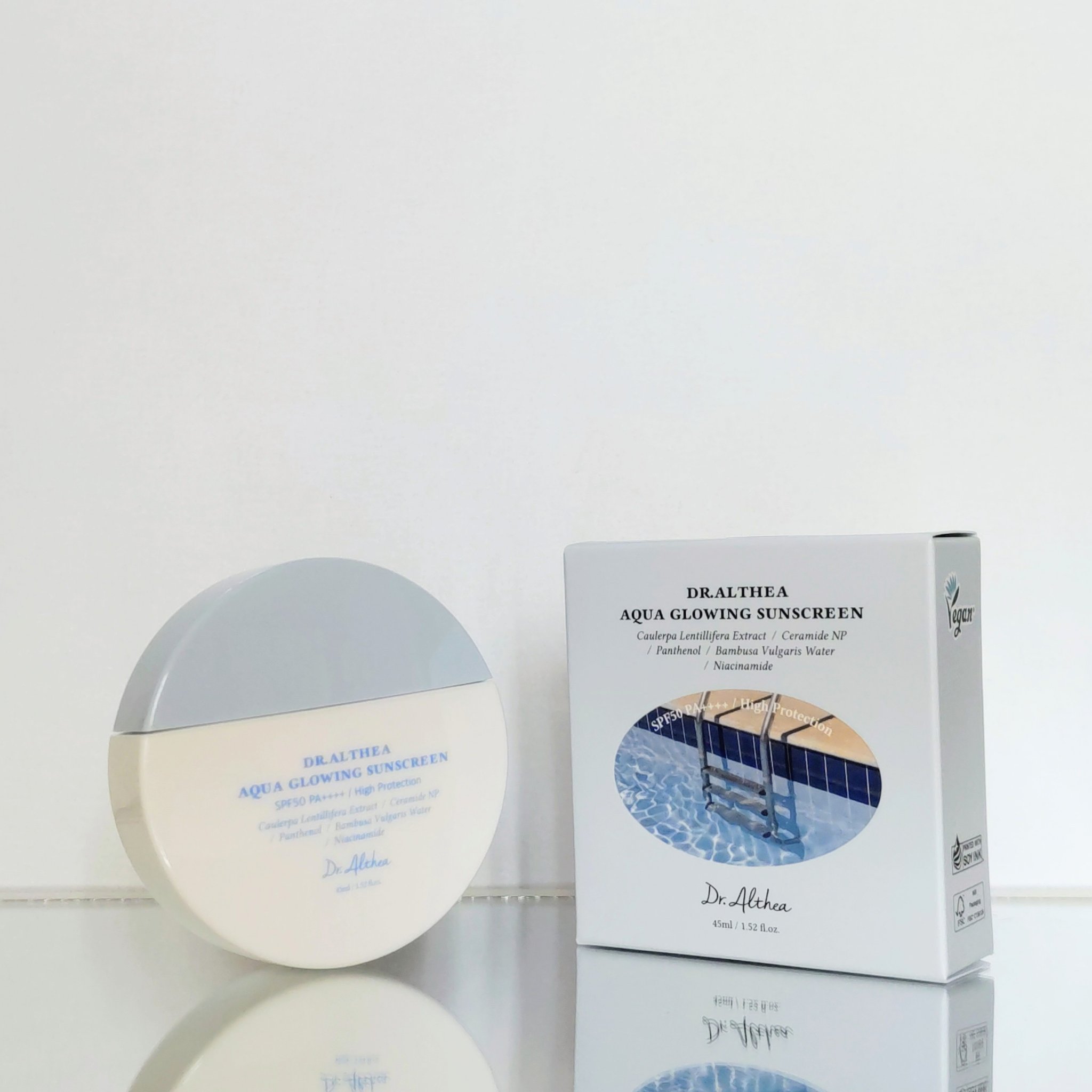 AQUA GLOWING SUNSCREEN/Dr.Althea/日焼け止めミルクを使ったクチコミ（1枚目）