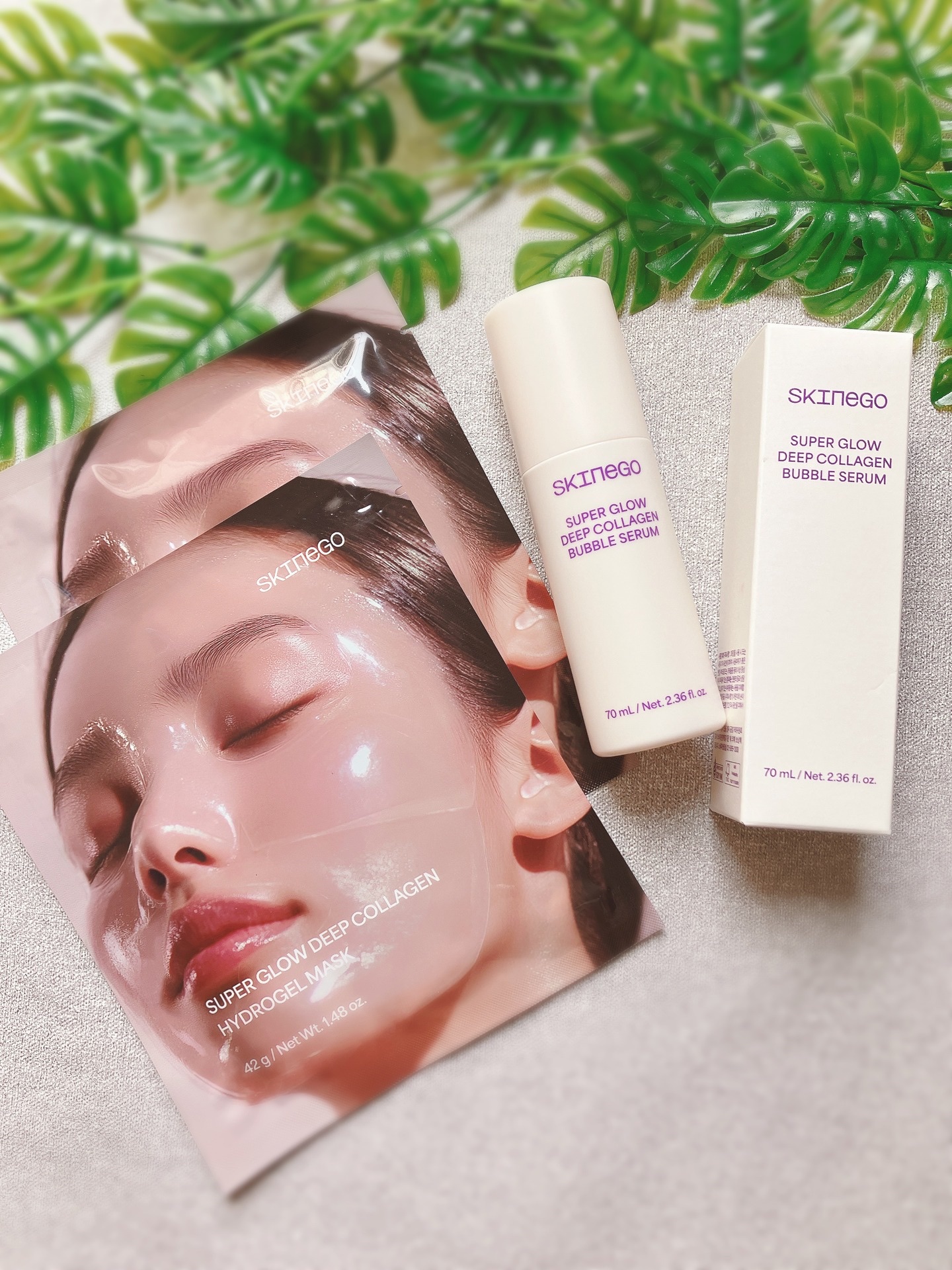 SUPER GLOW DEEP COLLAGEN HYDROGEL MASK 4EA/SKINEGO/シートマスク・パックを使ったクチコミ（1枚目）