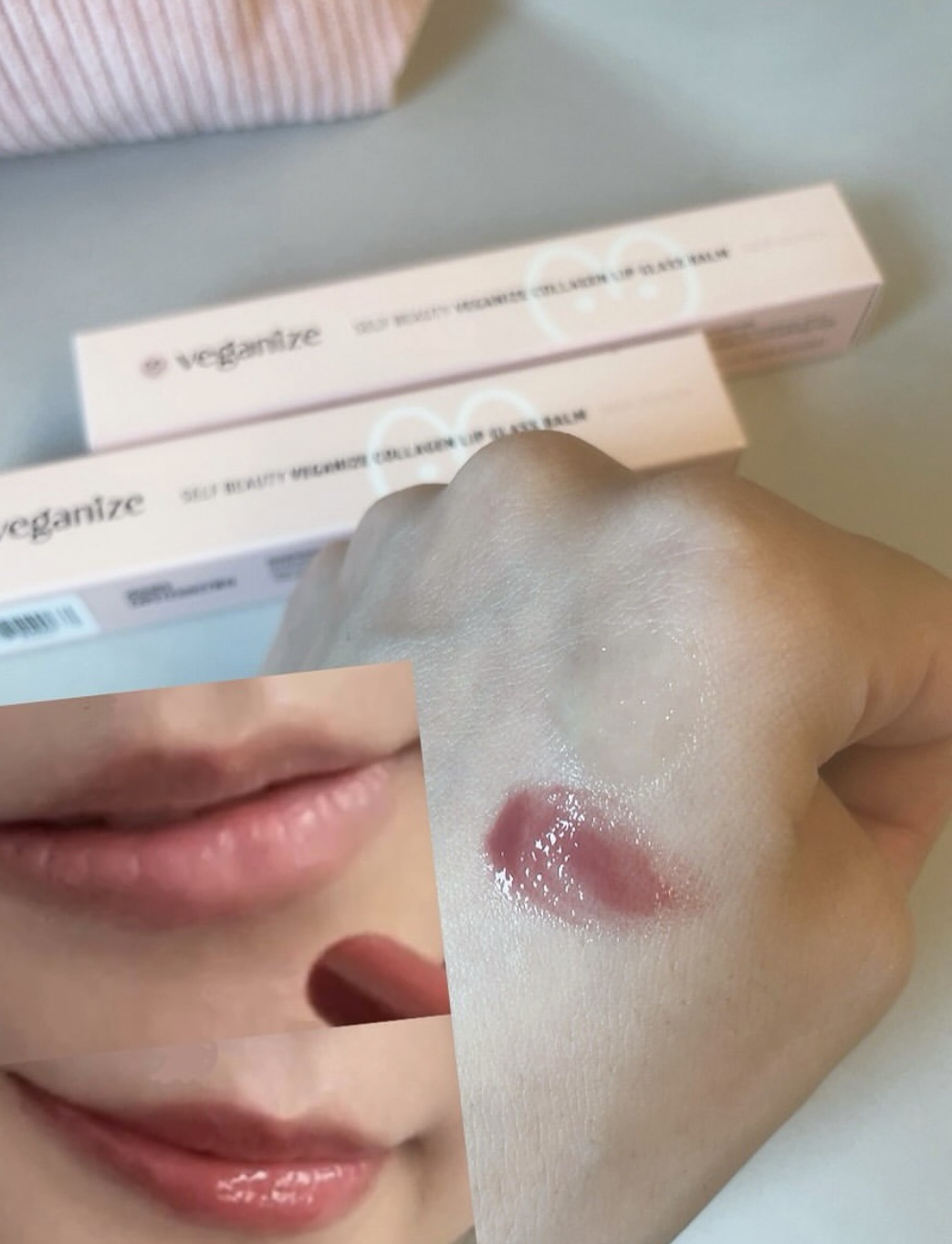 ヴィーガナイズコラーゲンリップガラスバーム/Veganize/リップグロスを使ったクチコミ（3枚目）