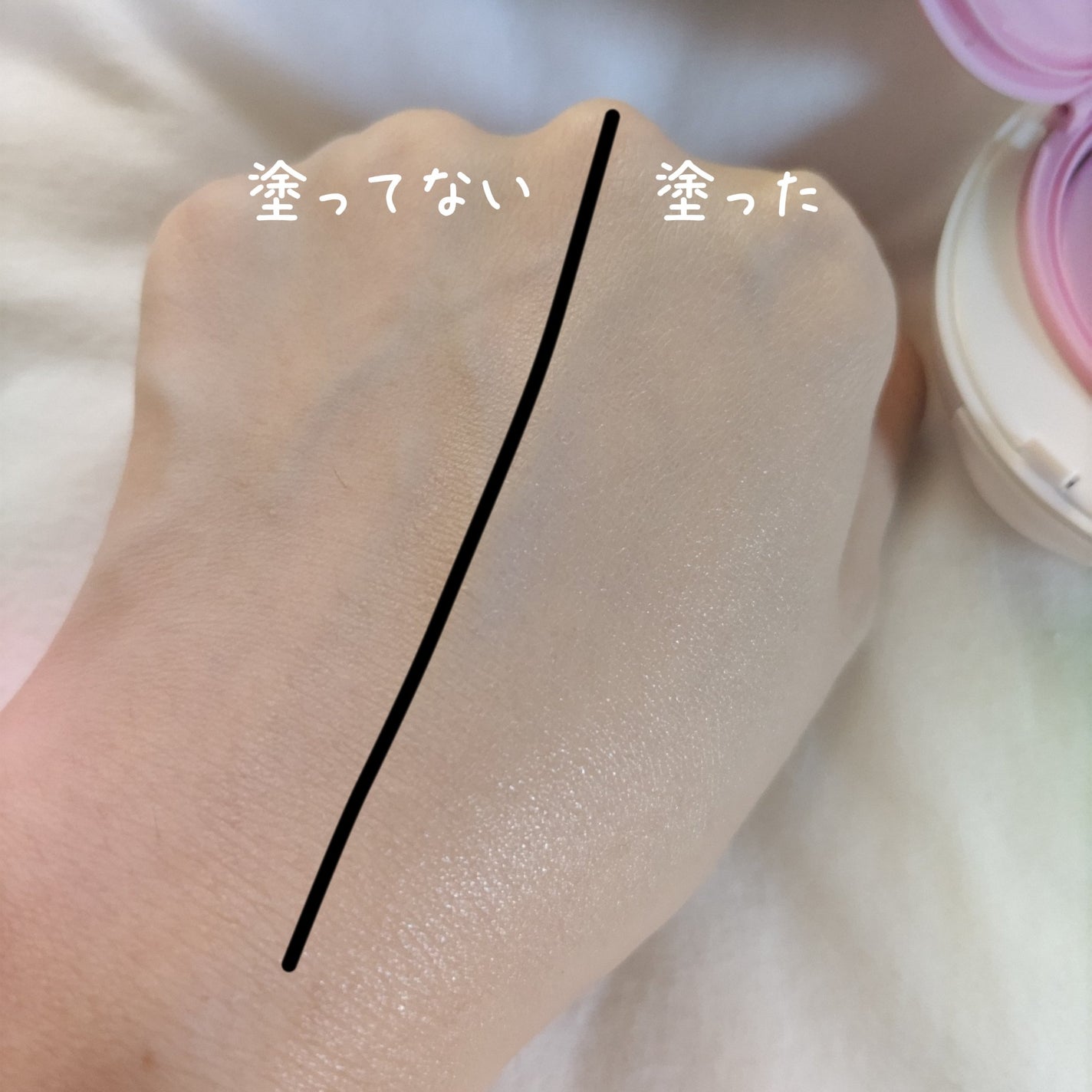 デューイーメッシュファンデーション/ASUNE /クッションファンデーションを使ったクチコミ(4枚目)