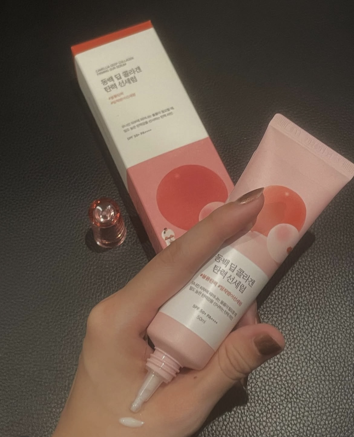 ツバキディープコラーゲン弾力日焼け止めセラム/ROUND LAB/日焼け止めクリームを使ったクチコミ（2枚目）