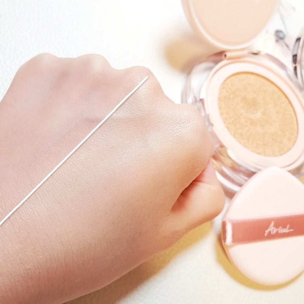アリウル インクフェザーカバーラスティングクッション/Ariul/クッションファンデーションを使ったクチコミ(5枚目)