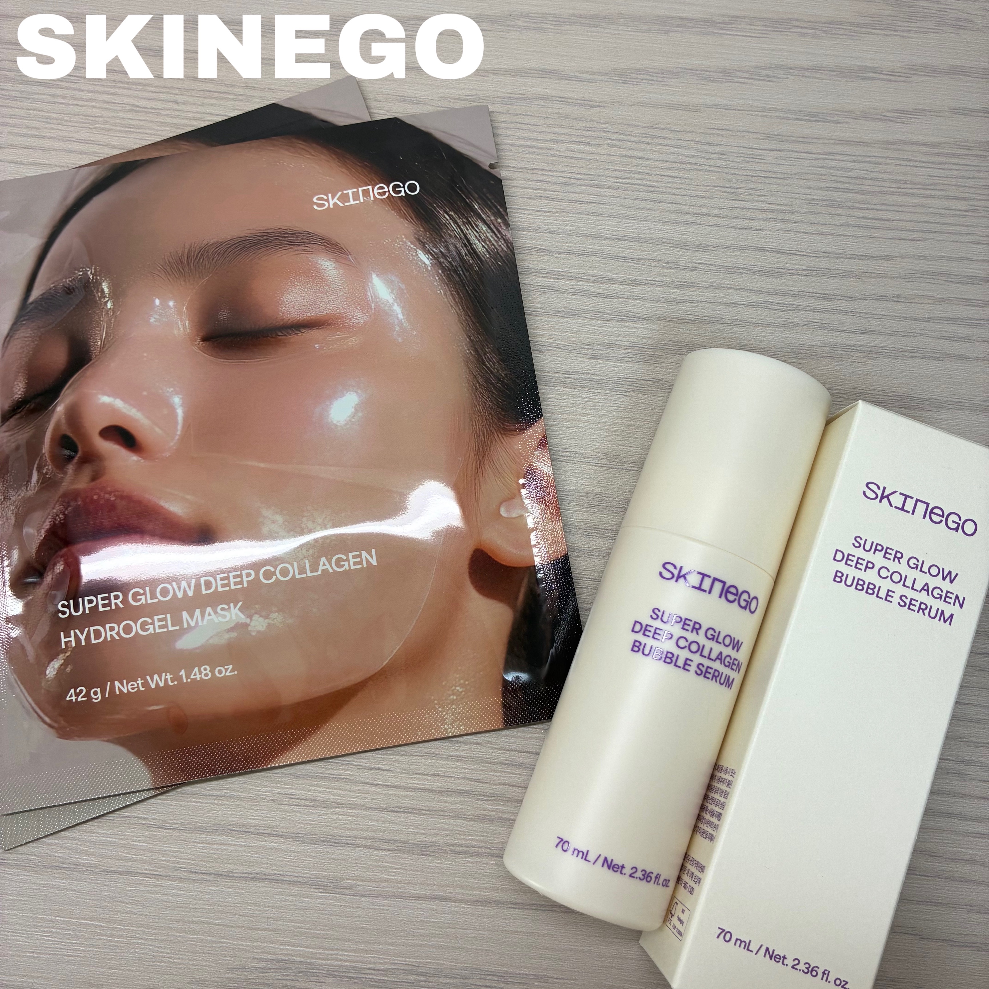 SUPER GLOW DEEP COLLAGEN BUBBLE SERUM/SKINEGO/美容液を使ったクチコミ（1枚目）