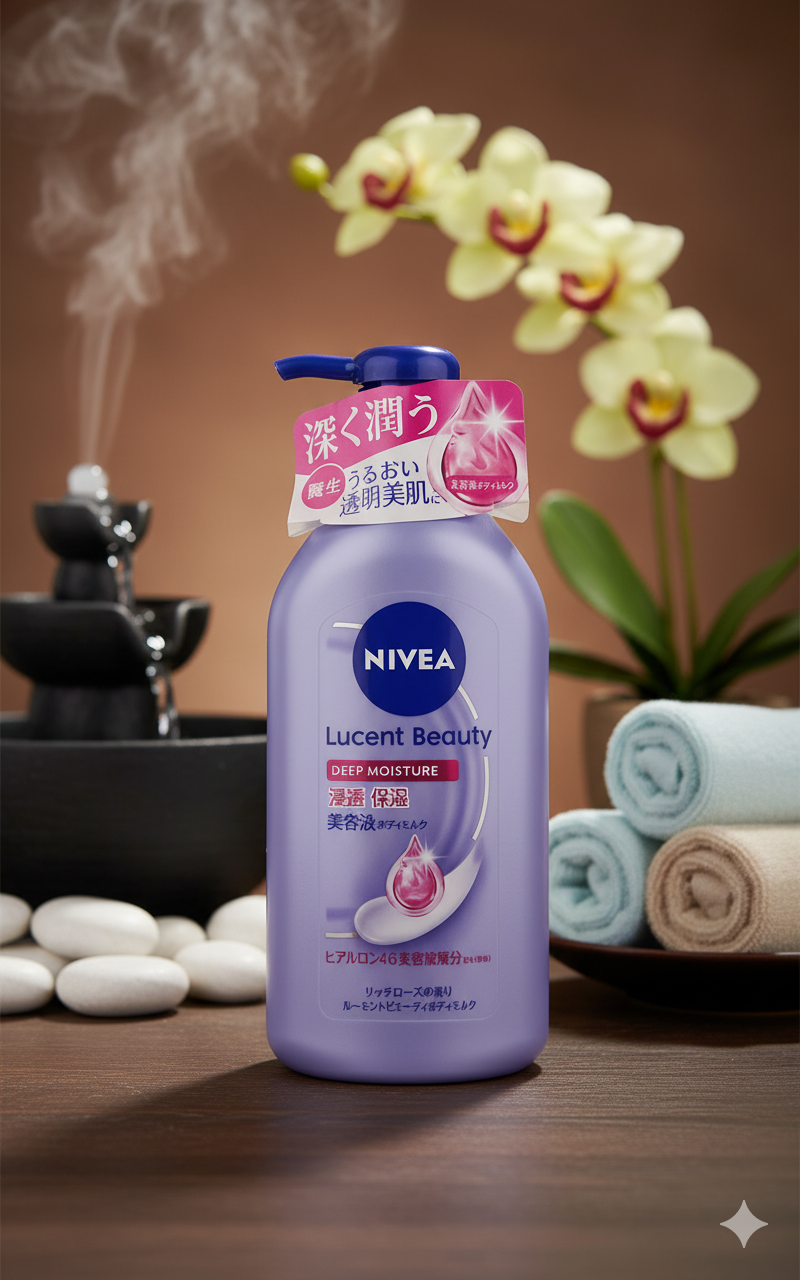 ニベア ルーセントビューティ ディープモイスチャー 浸透保湿美容液ボディミルク リッチローズの香り/ニベア/ボディミルクを使ったクチコミ(6枚目)