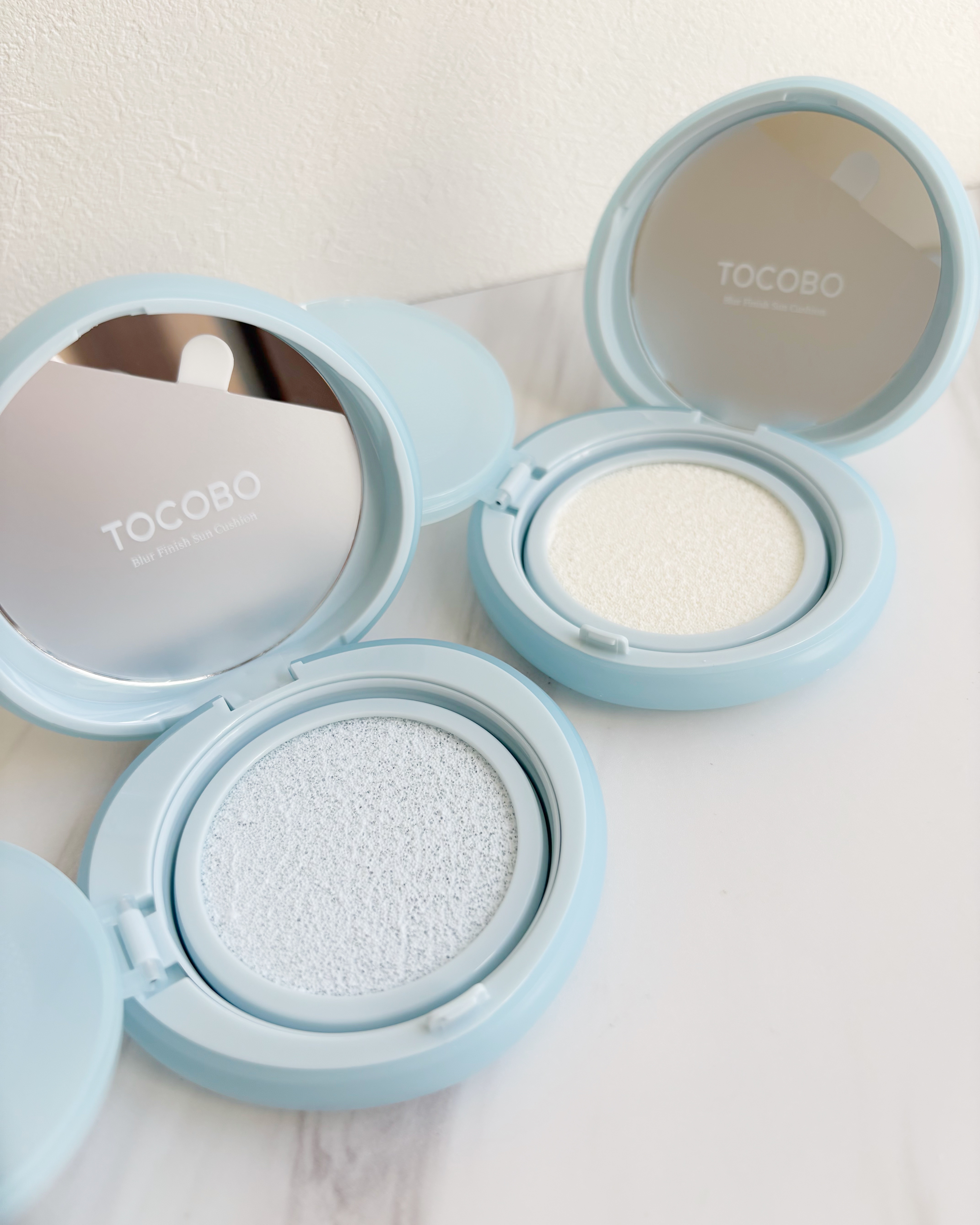 ブラーフィニッシュサンクッション/TOCOBO/日焼け止めパウダーを使ったクチコミ（2枚目）