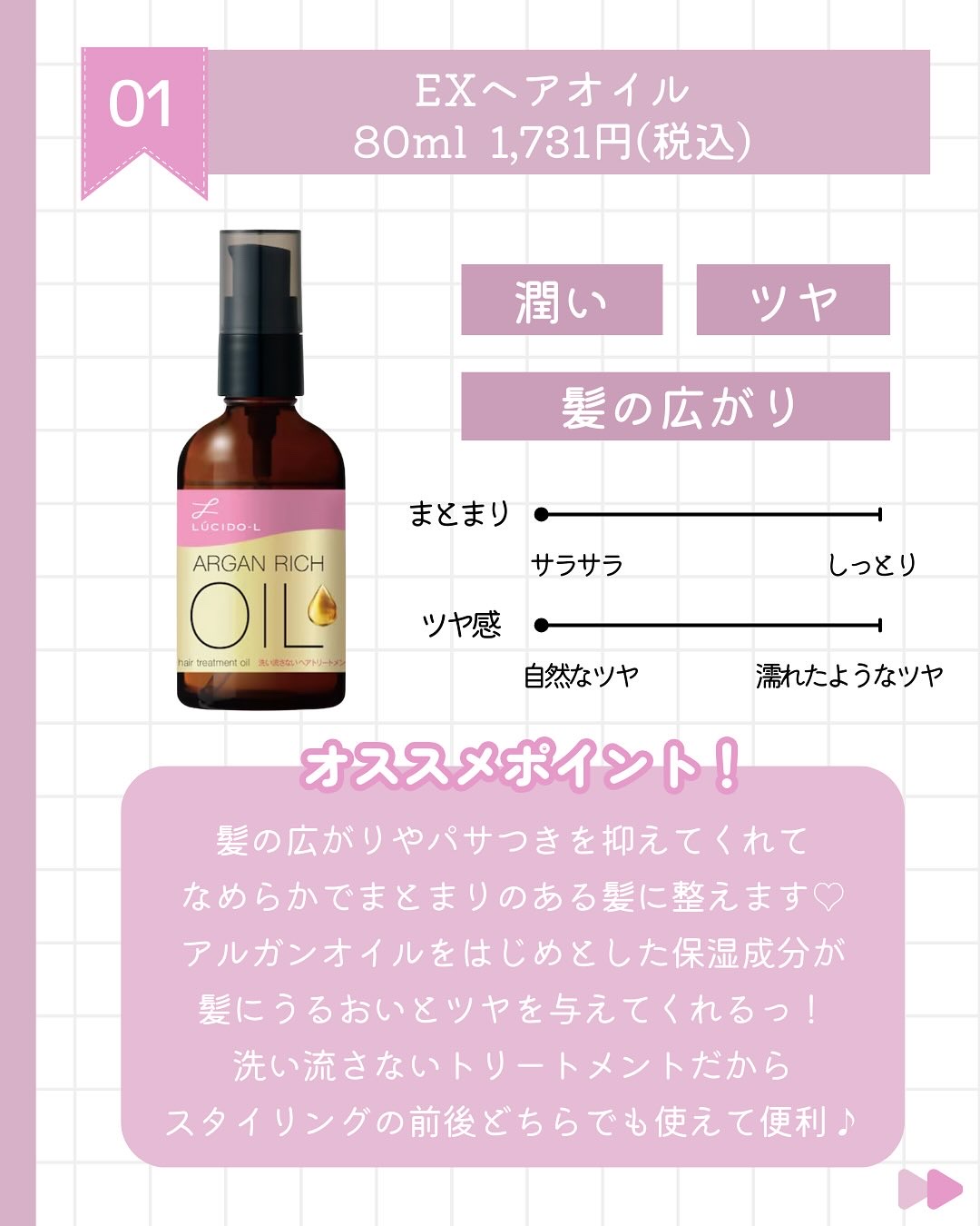 オイルトリートメント #EXヘアオイル/ルシードエル/ヘアオイルを使ったクチコミ（2枚目）