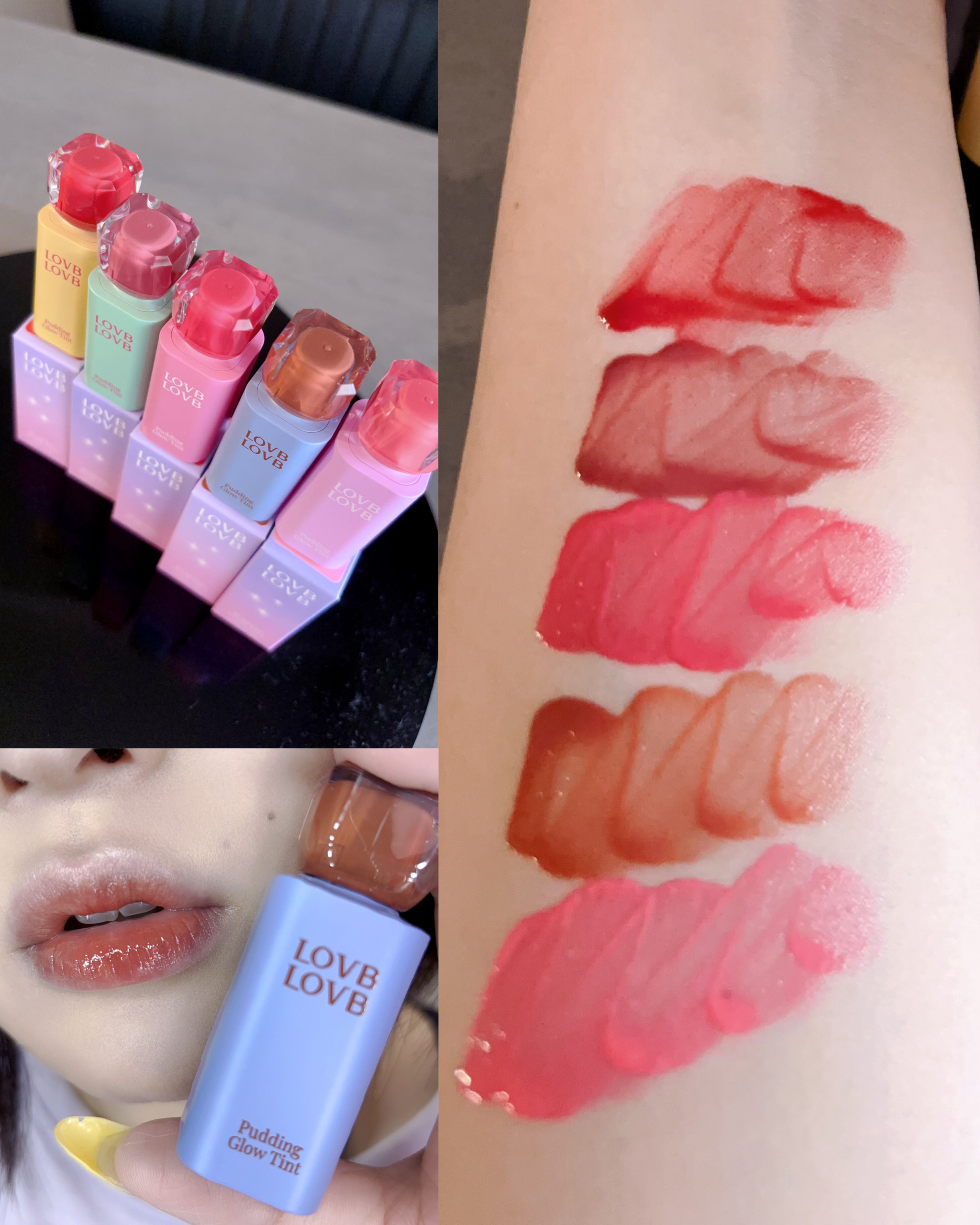 Pudding Glow Tint/LOVBLOVB/口紅を使ったクチコミ（3枚目）