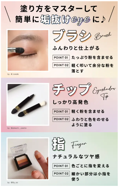 アイシャドウの塗り方