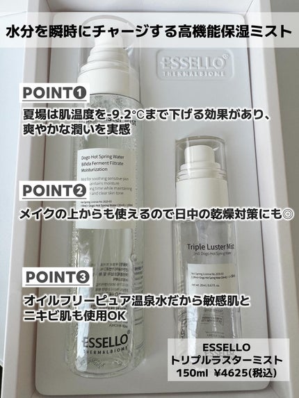 トリプルラスターミスト/エッセロ/その他スキンケアを使ったクチコミ(3枚目)