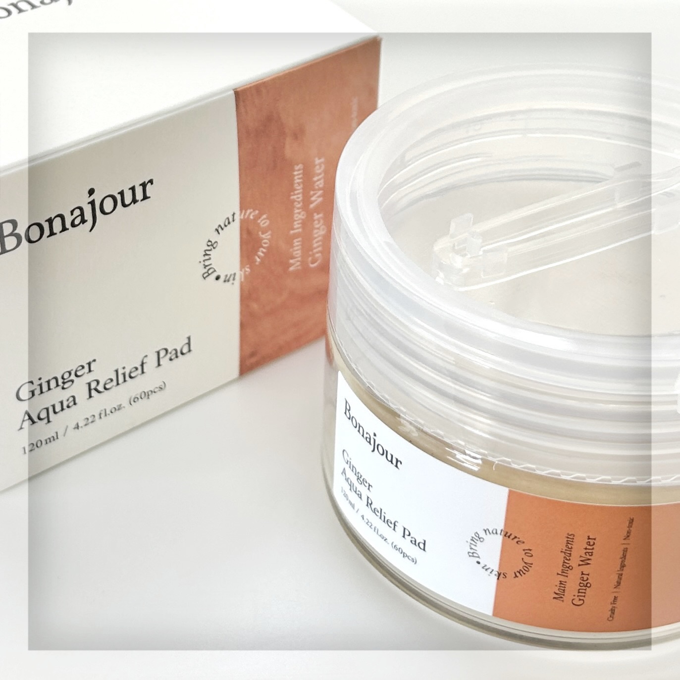 ジンジャーアクアリリーフパッド 60枚/Bonajour/トナーパッドを使ったクチコミ（2枚目）