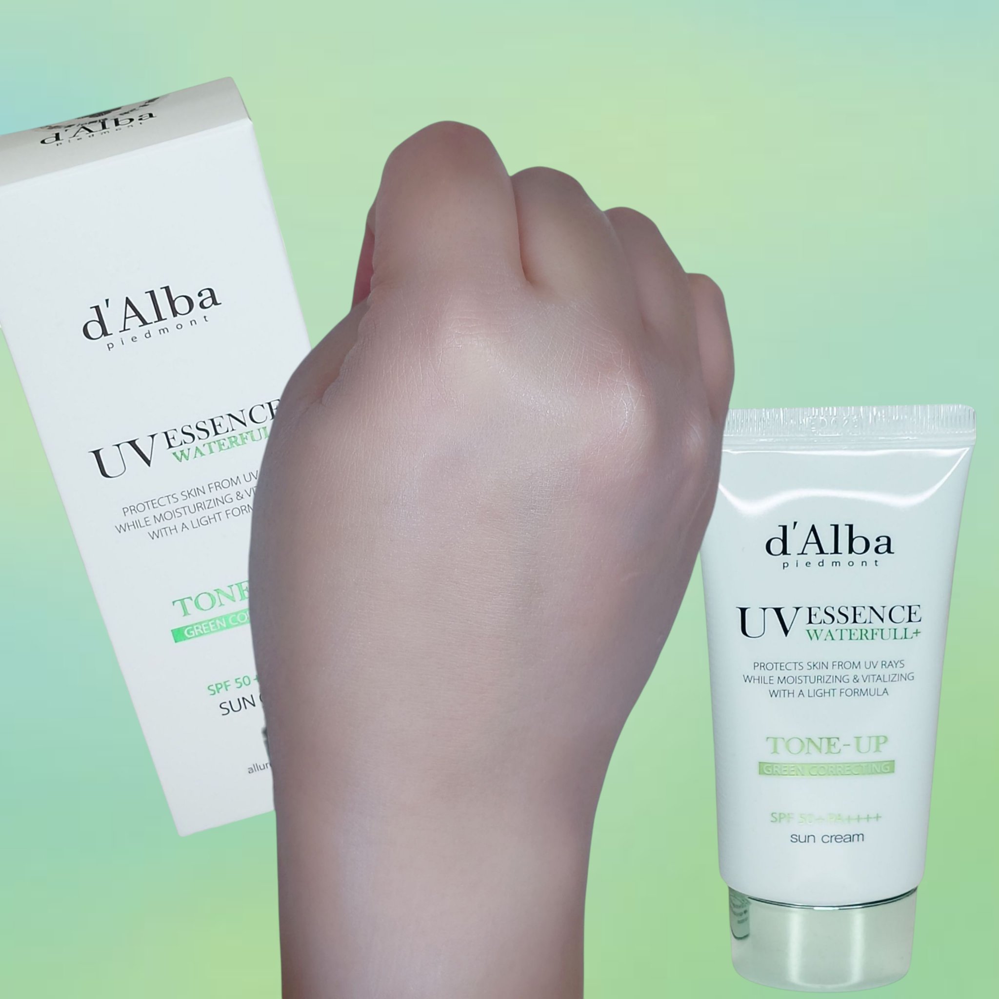 クリーンティーツリーリポソームトーンアップサンクリーム（グリーン）/ダルバ/日焼け止めクリームを使ったクチコミ（3枚目）