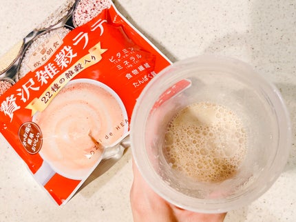 飲む朝食 贅沢雑穀ラテ/健翔/その他ドリンクを使ったクチコミ(6枚目)