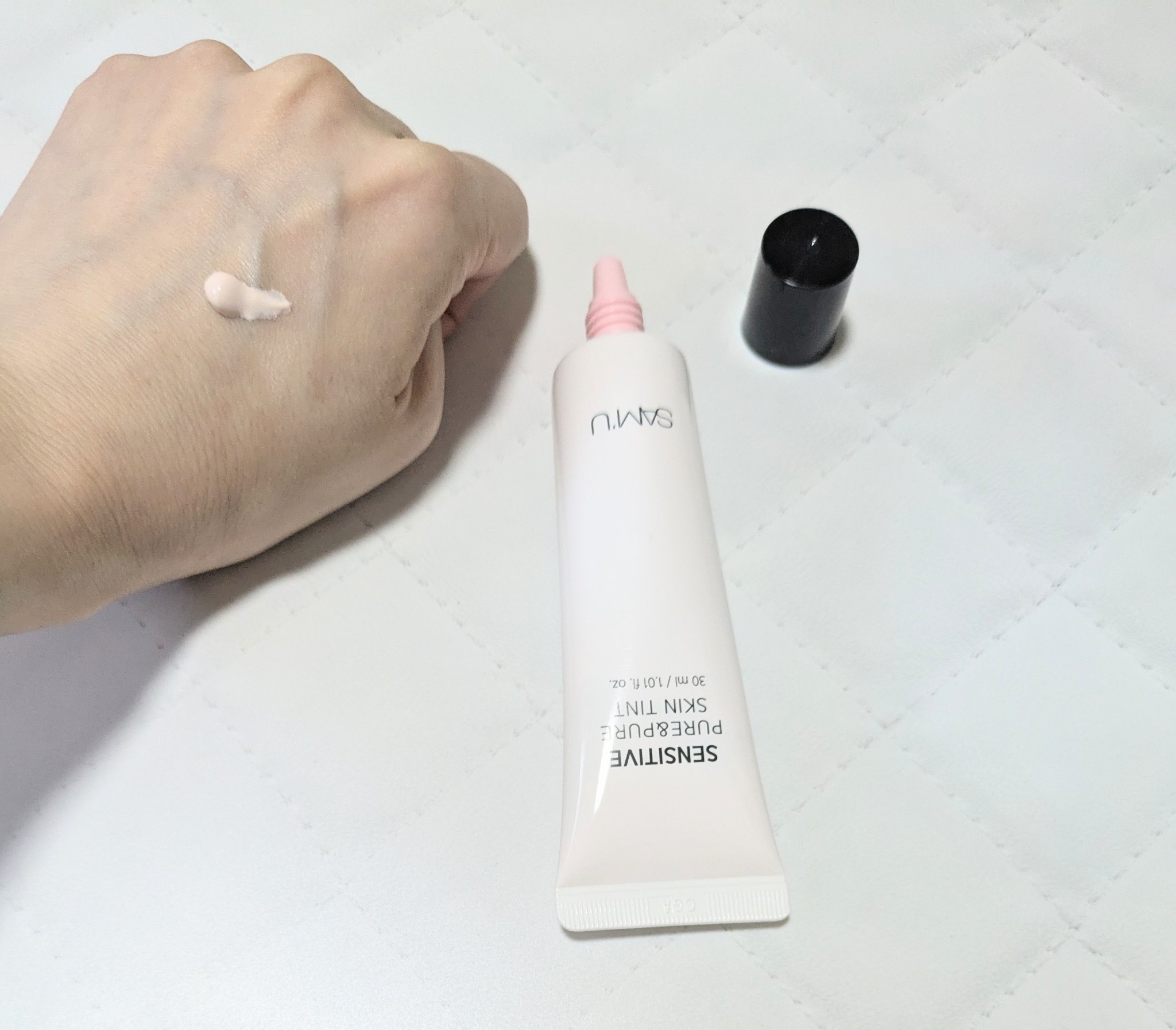 センシティブピュア＆ピュアスキンティント/SAM'U/化粧下地を使ったクチコミ（3枚目）