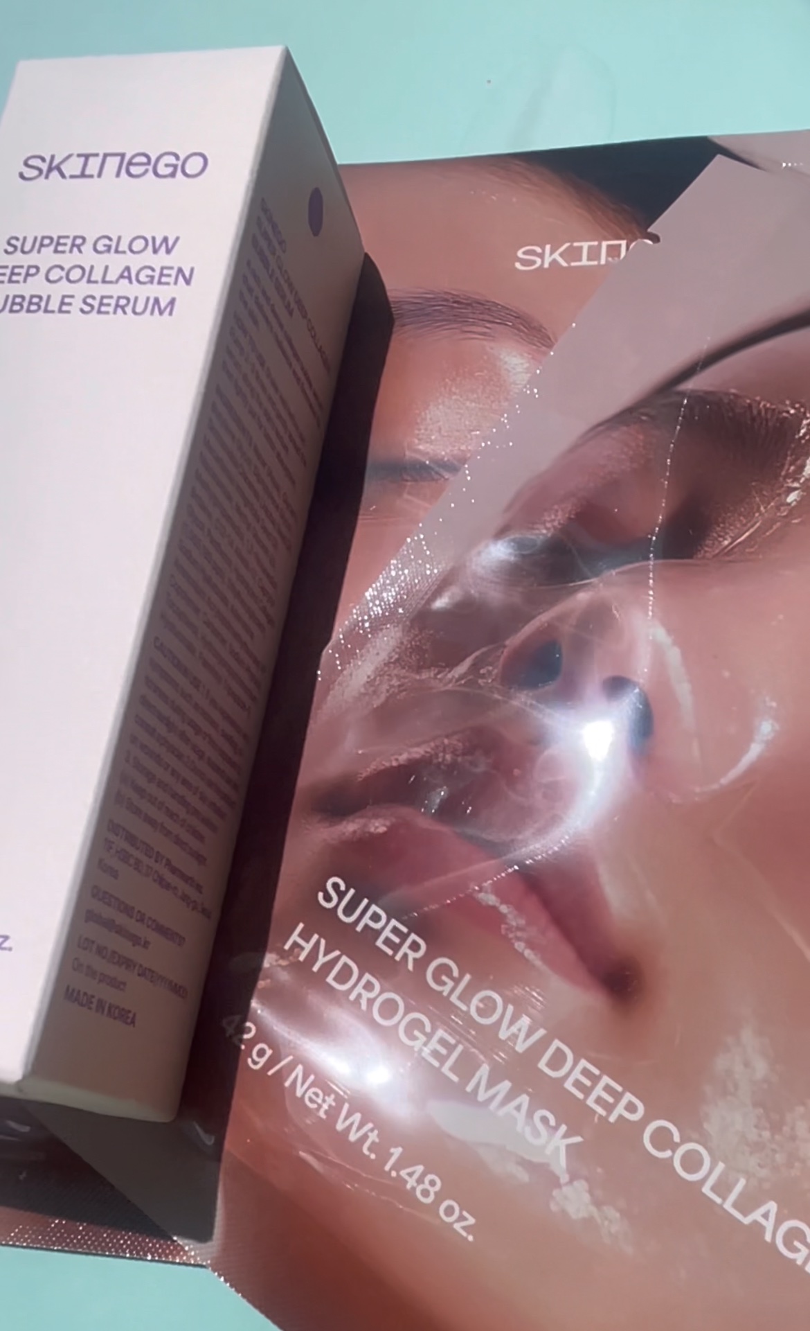 SUPER GLOW DEEP COLLAGEN HYDROGEL MASK 4EA/SKINEGO/シートマスク・パックを使ったクチコミ（1枚目）