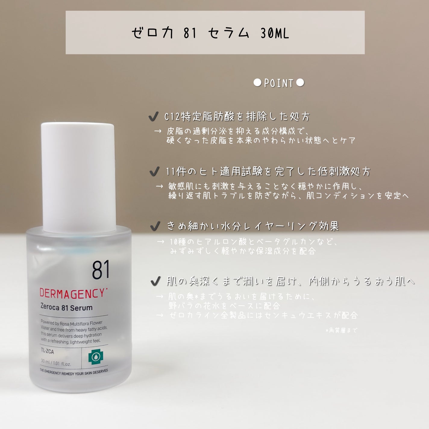 ダーマジェンシー ゼロカ81 セラム/DERMAGENCY/美容液を使ったクチコミ(2枚目)