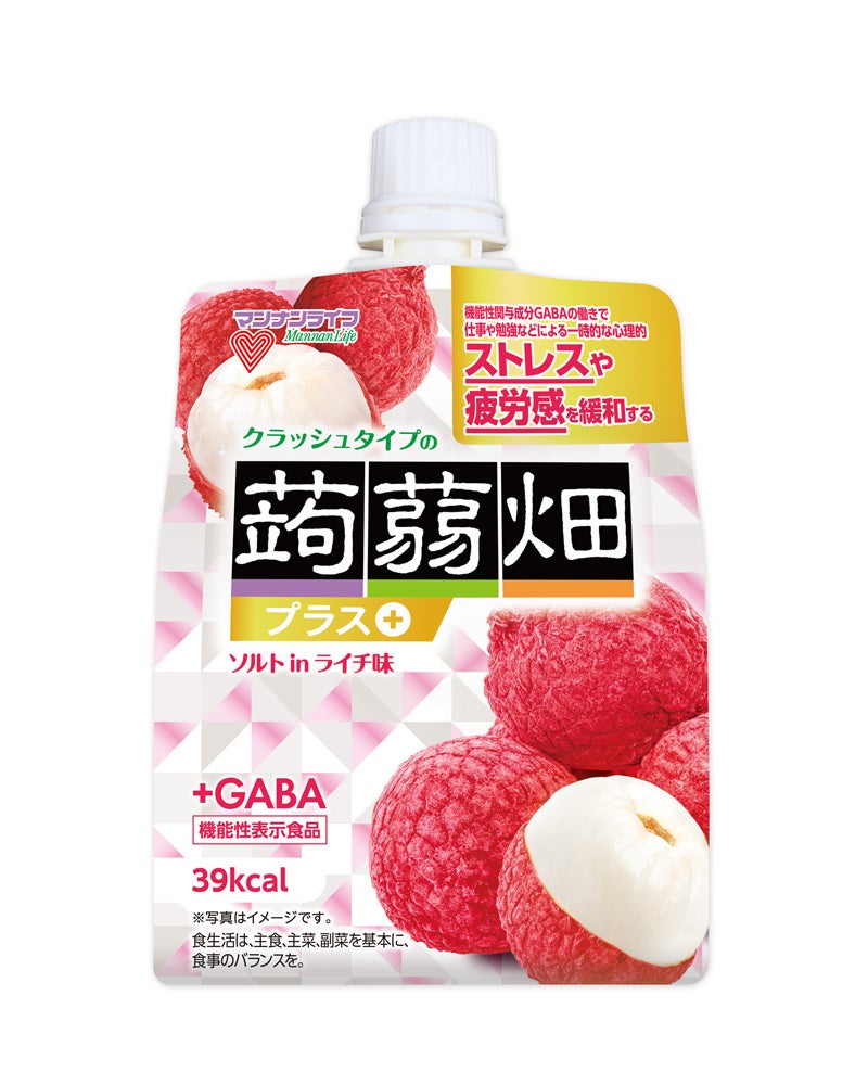 クラッシュタイプの蒟蒻畑プラス ソルトinライチ味