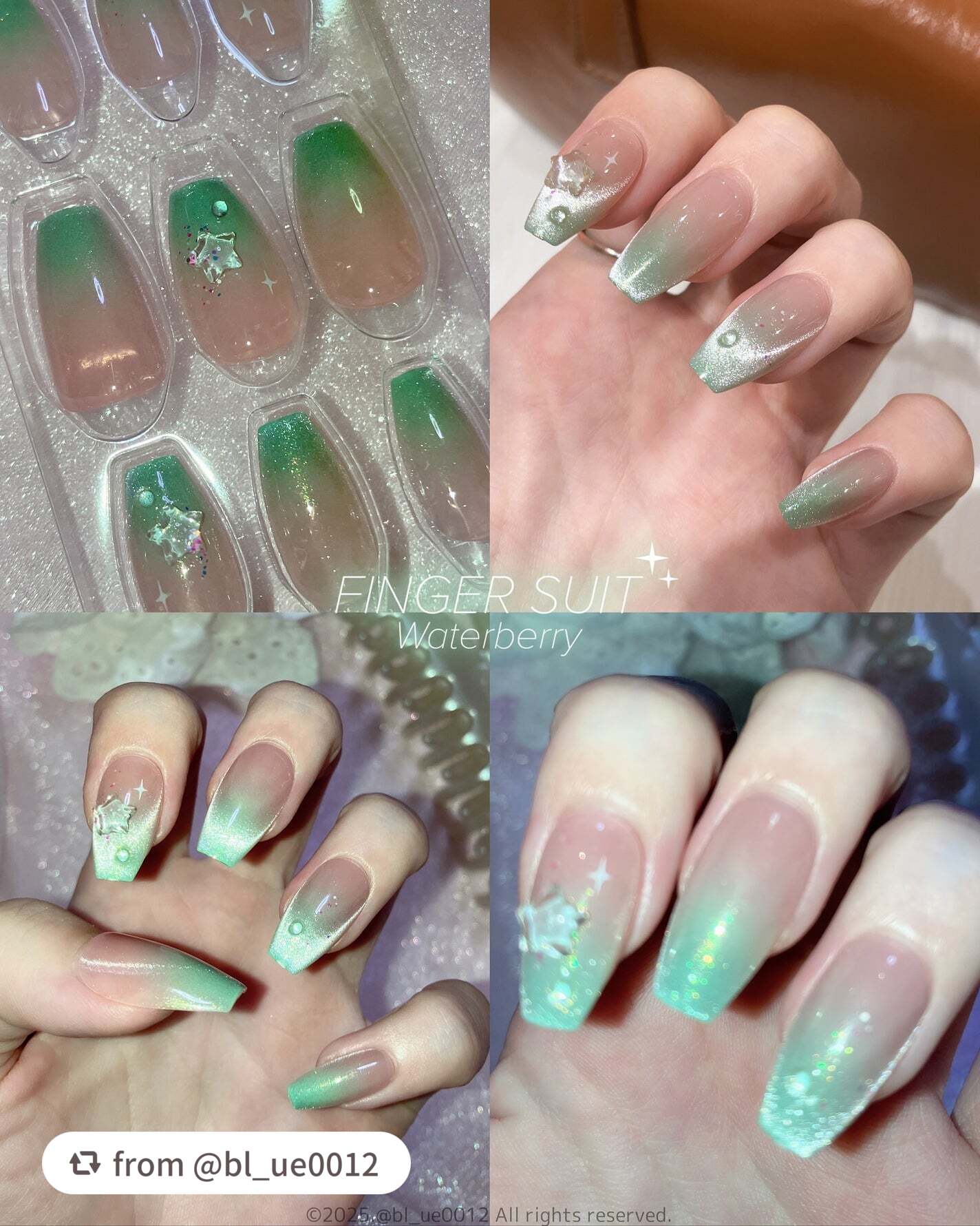 素敵なレビューありがとうございます🍹🍒

【bl_ue0012さんから引用】

“メロンソーダみたいな爽やかネイル🍈🫧


✧FINGERSUIT
Waterberry

クリアランスセールでの購入品🤍
グリーンとピンクのグラデー