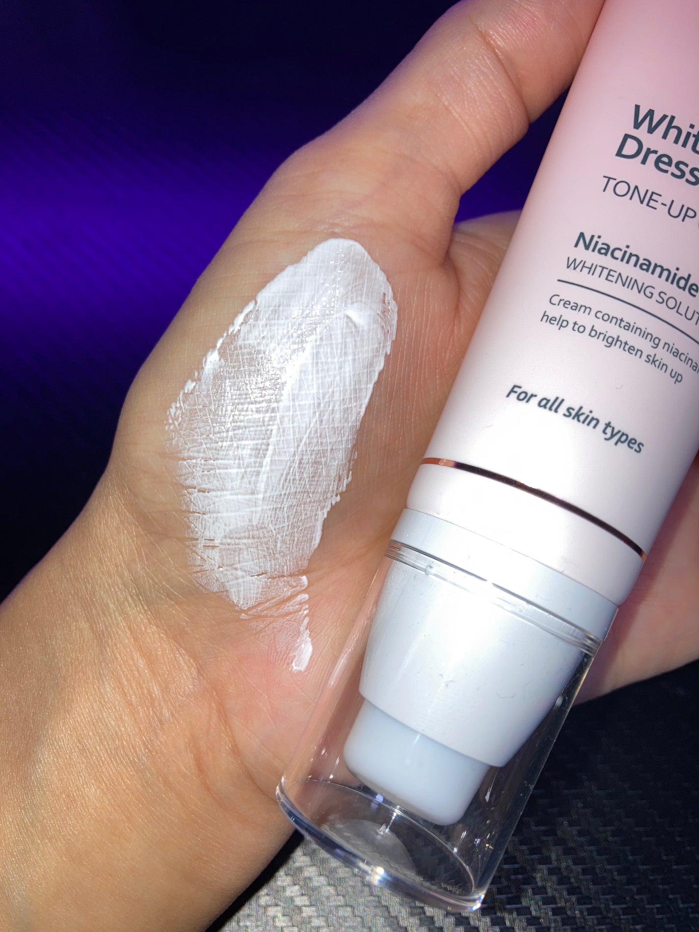 ホワイトニングドレストーンアップクリーム/COSNORI/化粧下地を使ったクチコミ(2枚目)