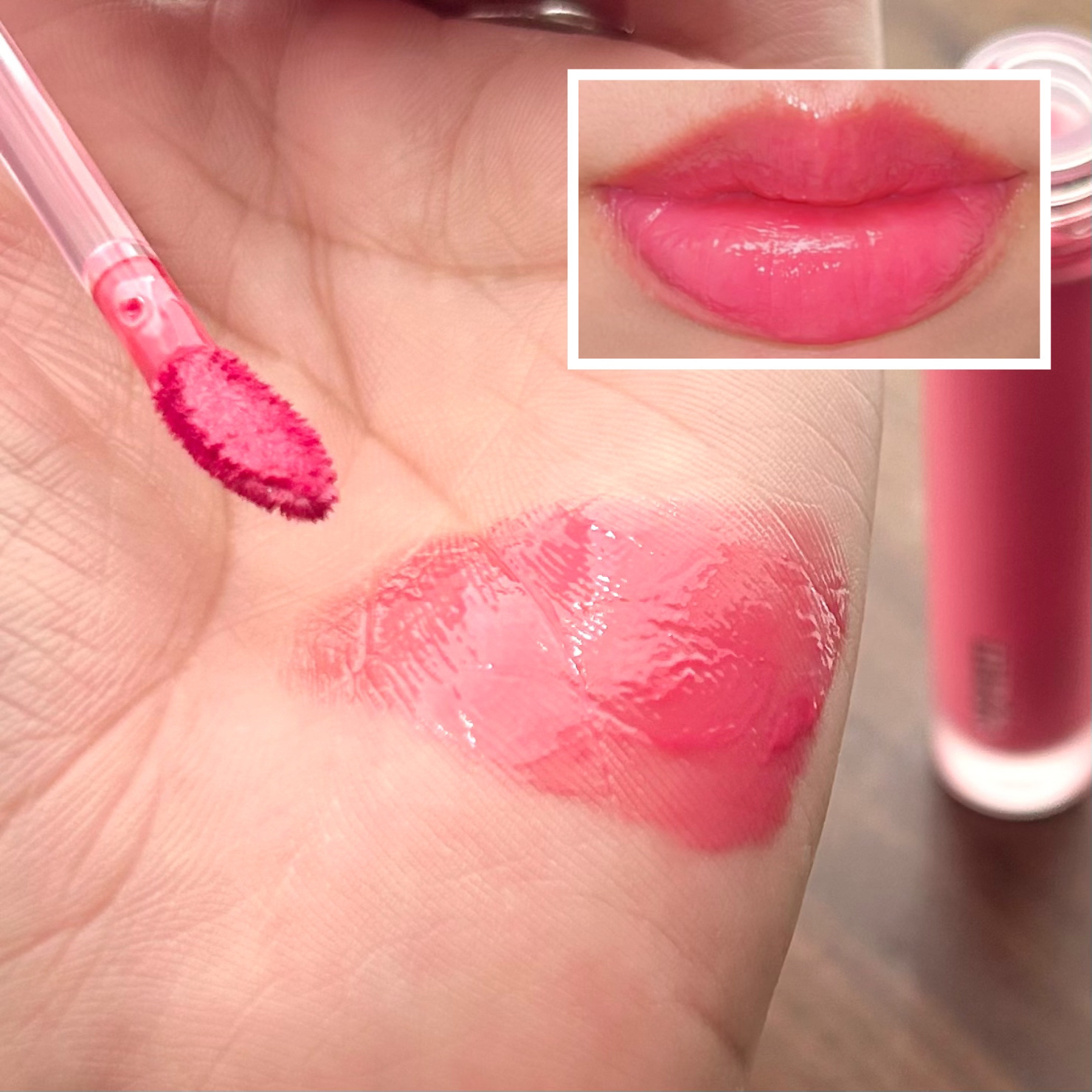 グラッセリップティント 05 ウィンディ/mude./リップティントを使ったクチコミ（2枚目）