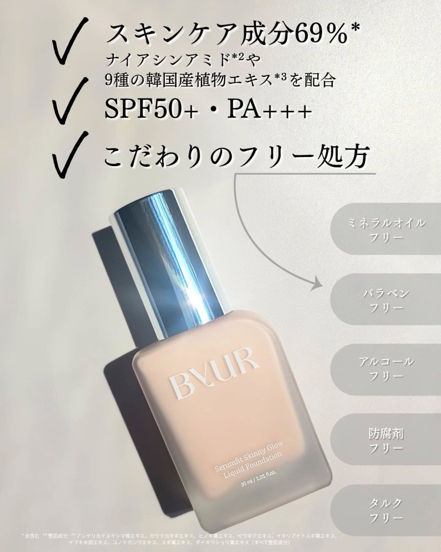 セラムフィット スキニー グローリキッドファンデーション/ByUR/リキッドファンデーションを使ったクチコミ(4枚目)