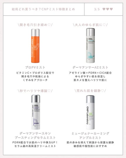 ミュージェナーカーミングアンプルミスト/CNP Laboratory/ミスト状化粧水を使ったクチコミ(3枚目)