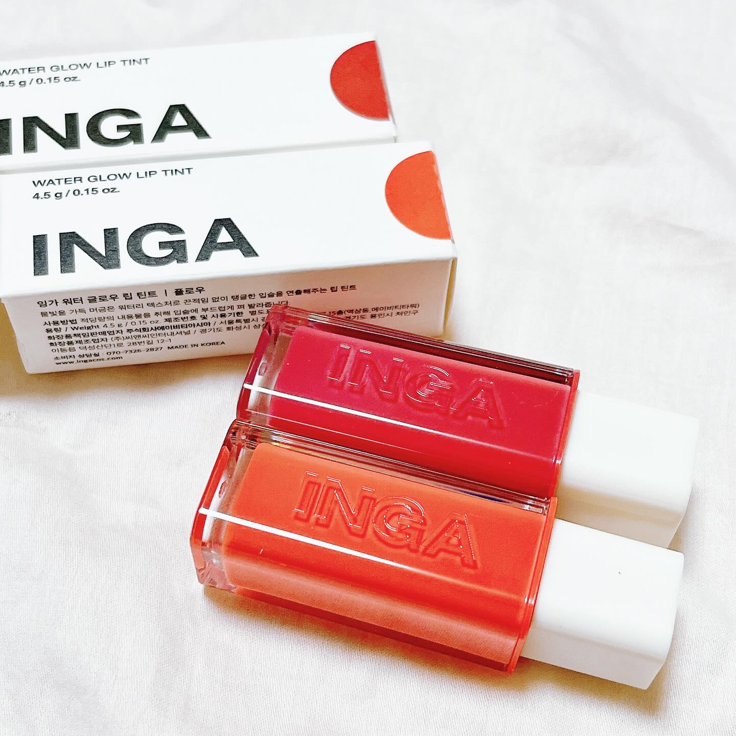 ウォーターグローリップティント 08 フロー（Flow）/INGA/リップティントを使ったクチコミ（1枚目）