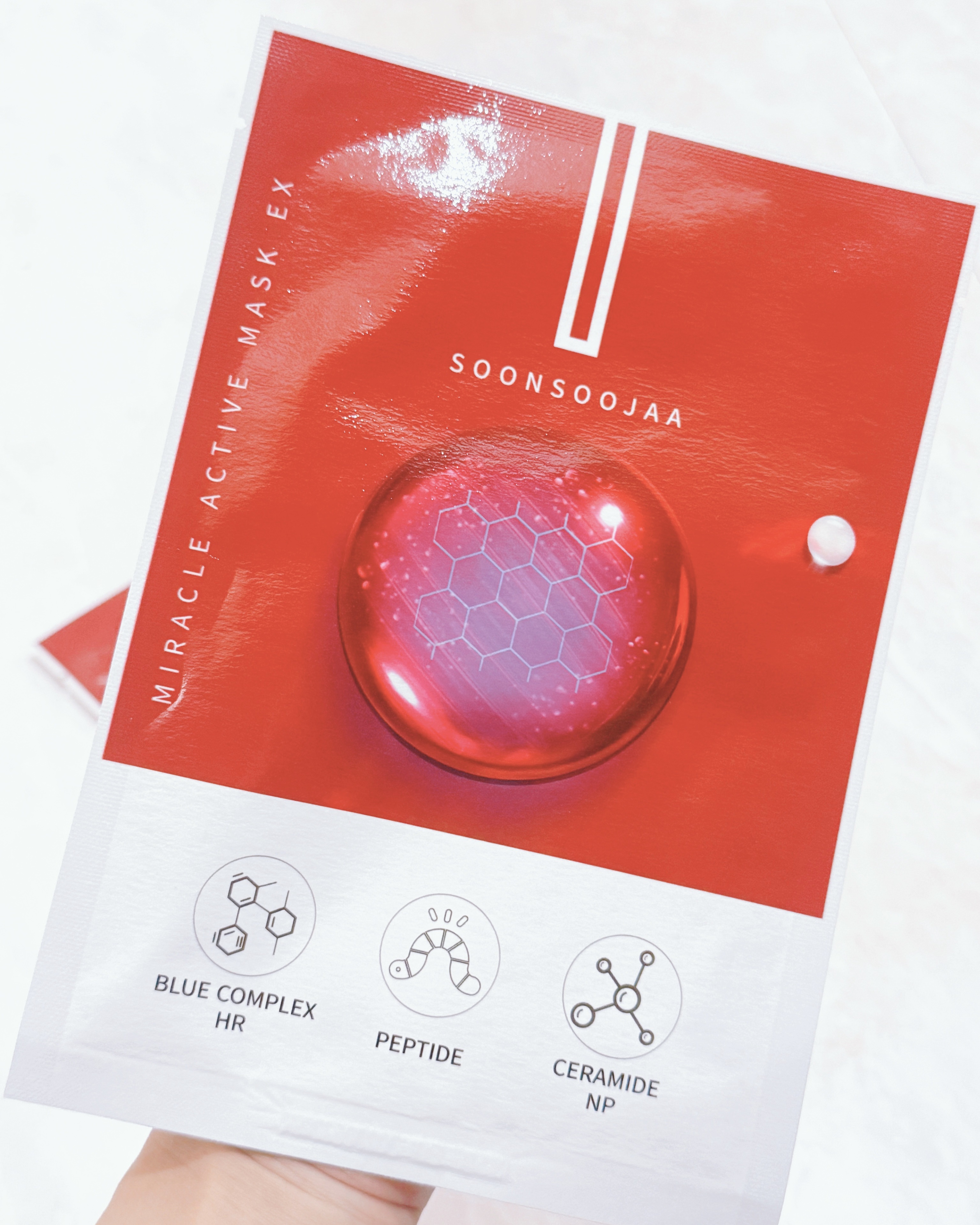 Soonsoojaa フェイスマスク ミミズペプチド ミラクルアクティブマスク/soonsoojaa/シートマスク・パックを使ったクチコミ（2枚目）