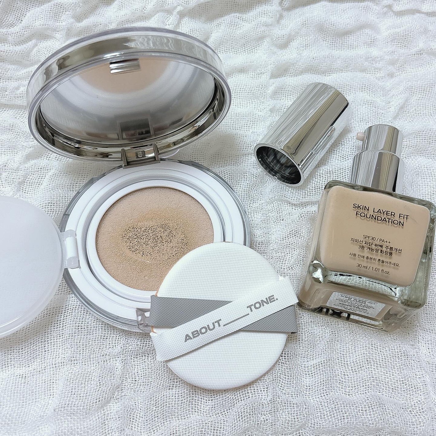 スキンレイヤーフィットファンデーション/ABOUT TONE/リキッドファンデーションを使ったクチコミ(5枚目)