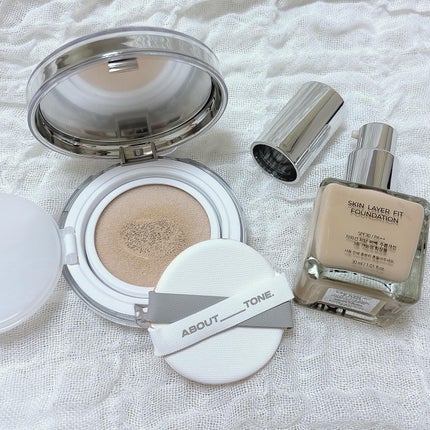スキンレイヤーフィットファンデーション/ABOUT TONE/リキッドファンデーションを使ったクチコミ(5枚目)