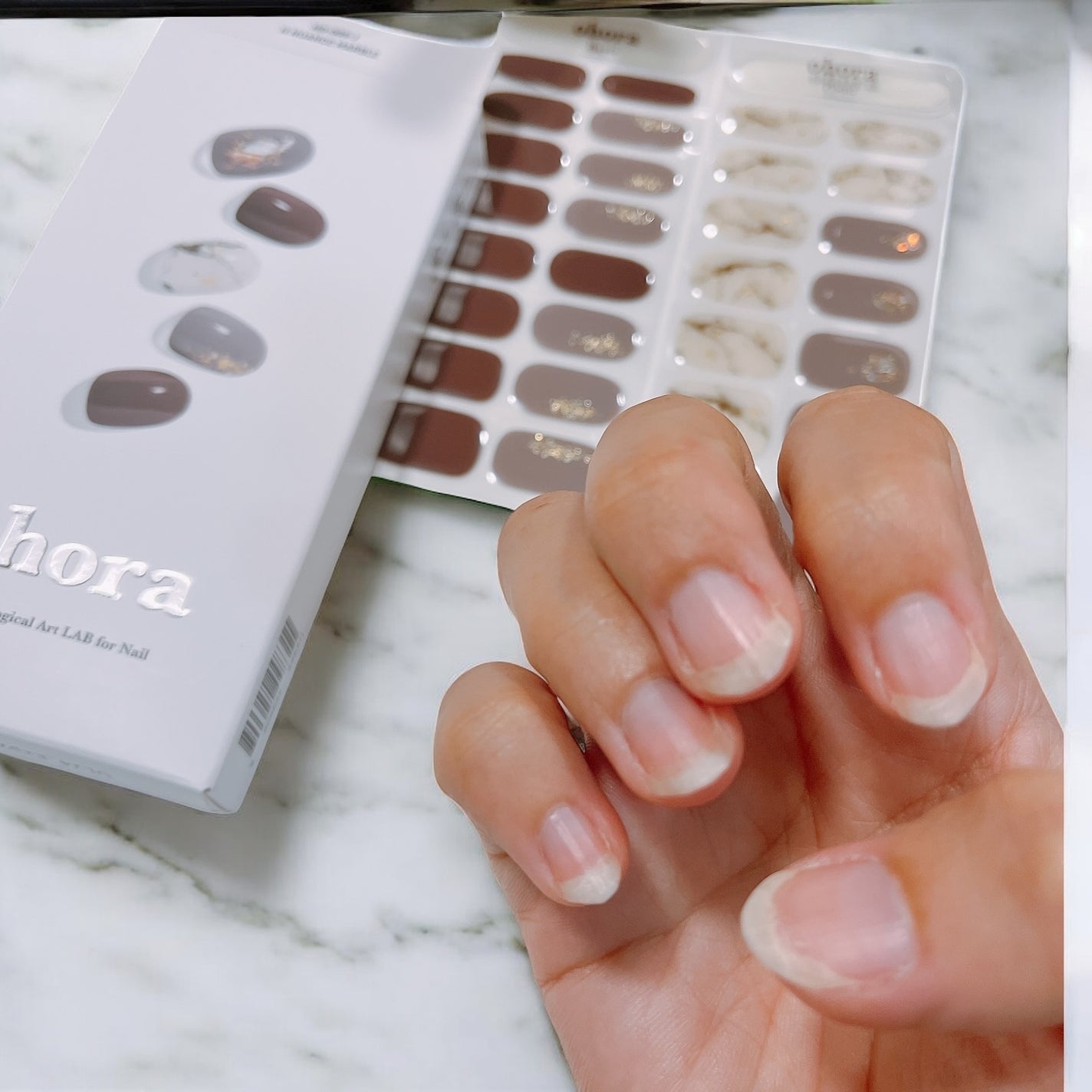 セミキュアジェルネイル(ハンド)/ohora/ネイルシールを使ったクチコミ(4枚目)