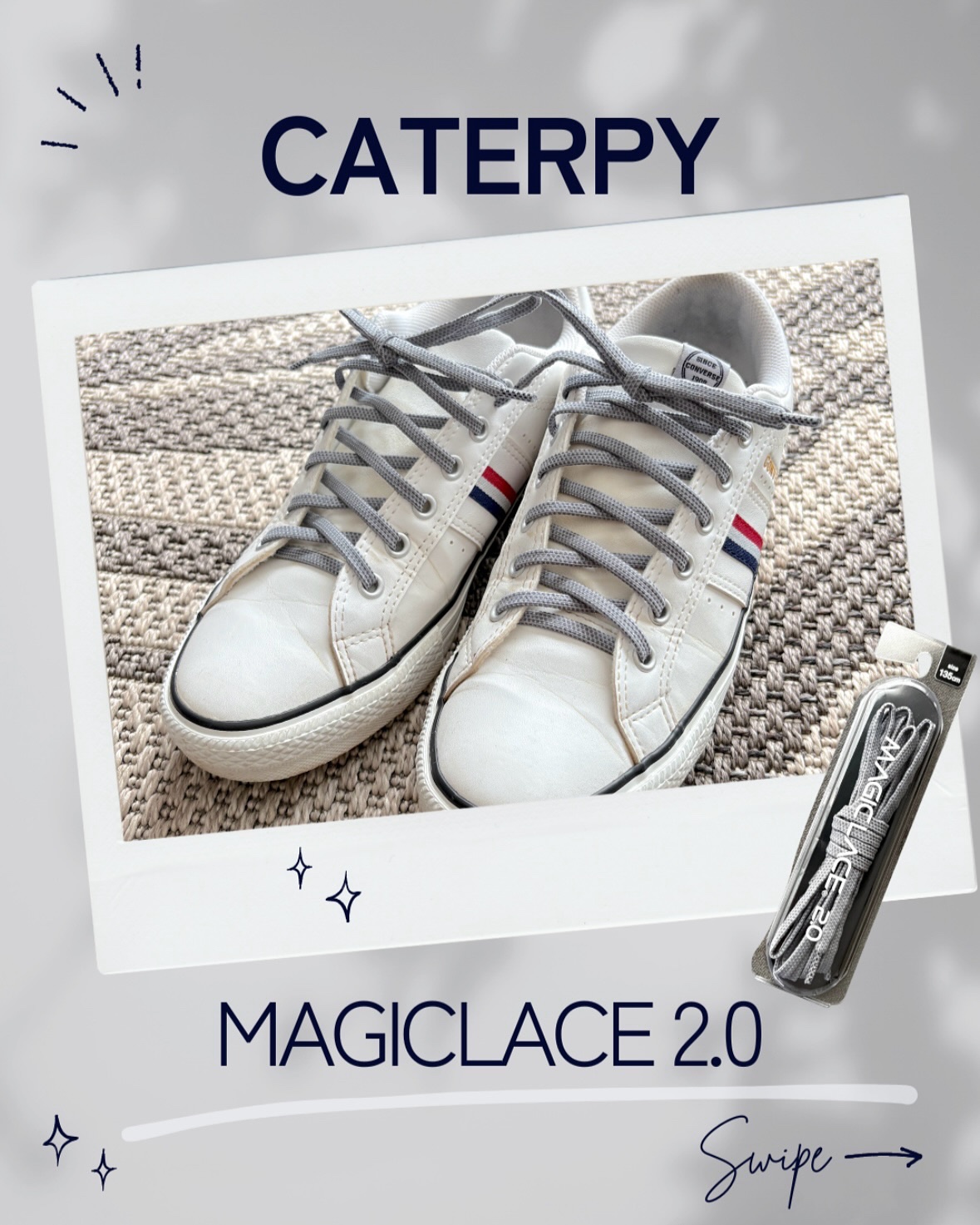 【CATERPY】

しっかり結べて、ほどけにくい！
足のチカラを呼び起こす靴紐👟🪢

Co.📍..：CATERPY
item🔍.：マジックレース2.0
price🏷：¥1,100(参考価格)

Size📐..：135cm
Co