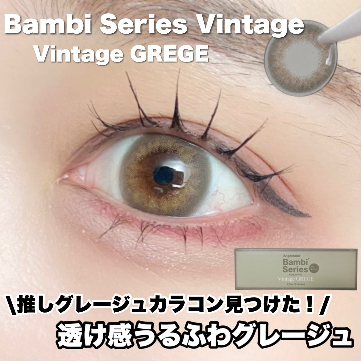 Angelcolor Bambi Series Vintage 1day/AngelColor/ワンデー(1DAY)カラコンを使ったクチコミ(1枚目)