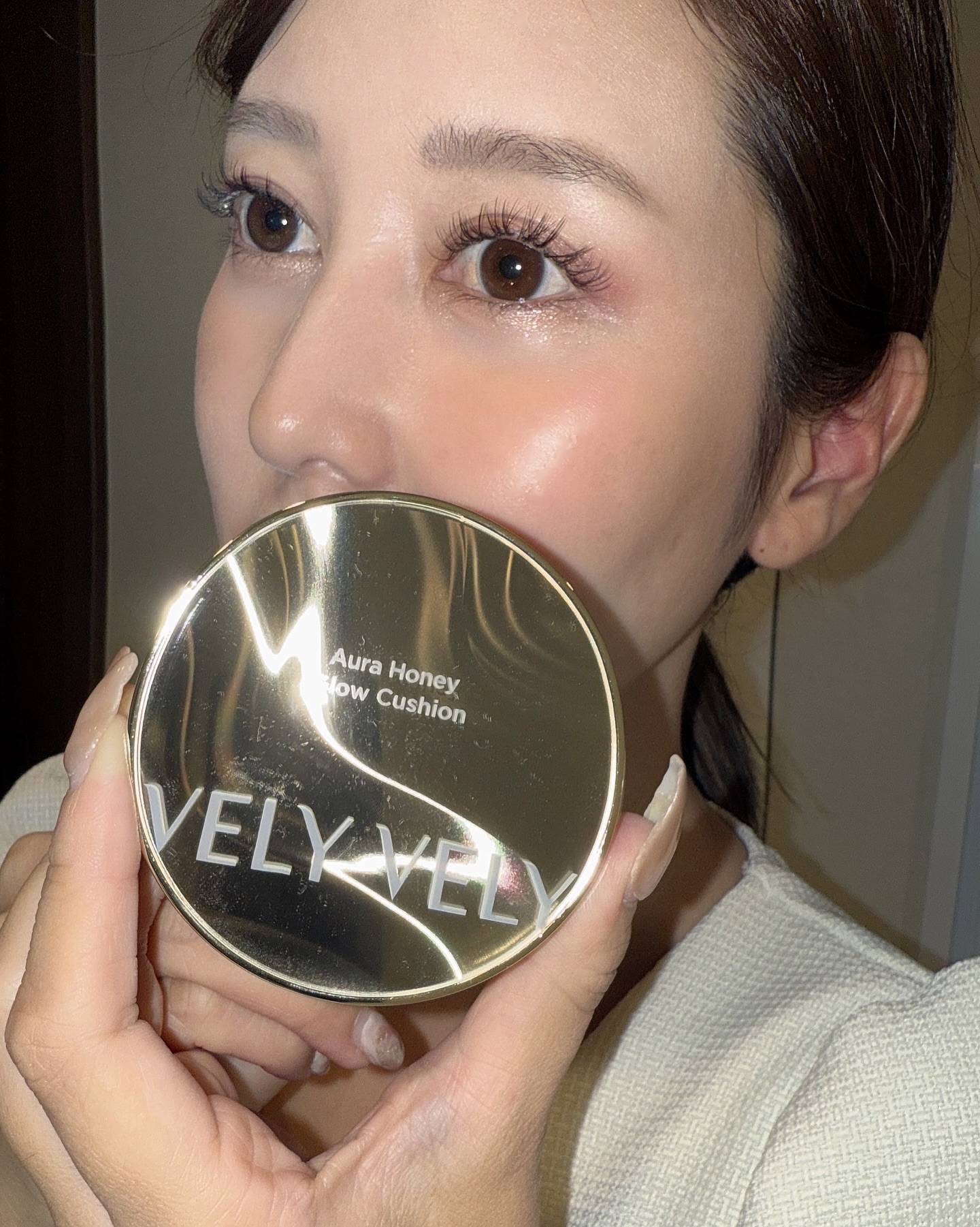 はちみつツヤ肌クッションファンデ/VELY VELY/クッションファンデーションを使ったクチコミ（3枚目）