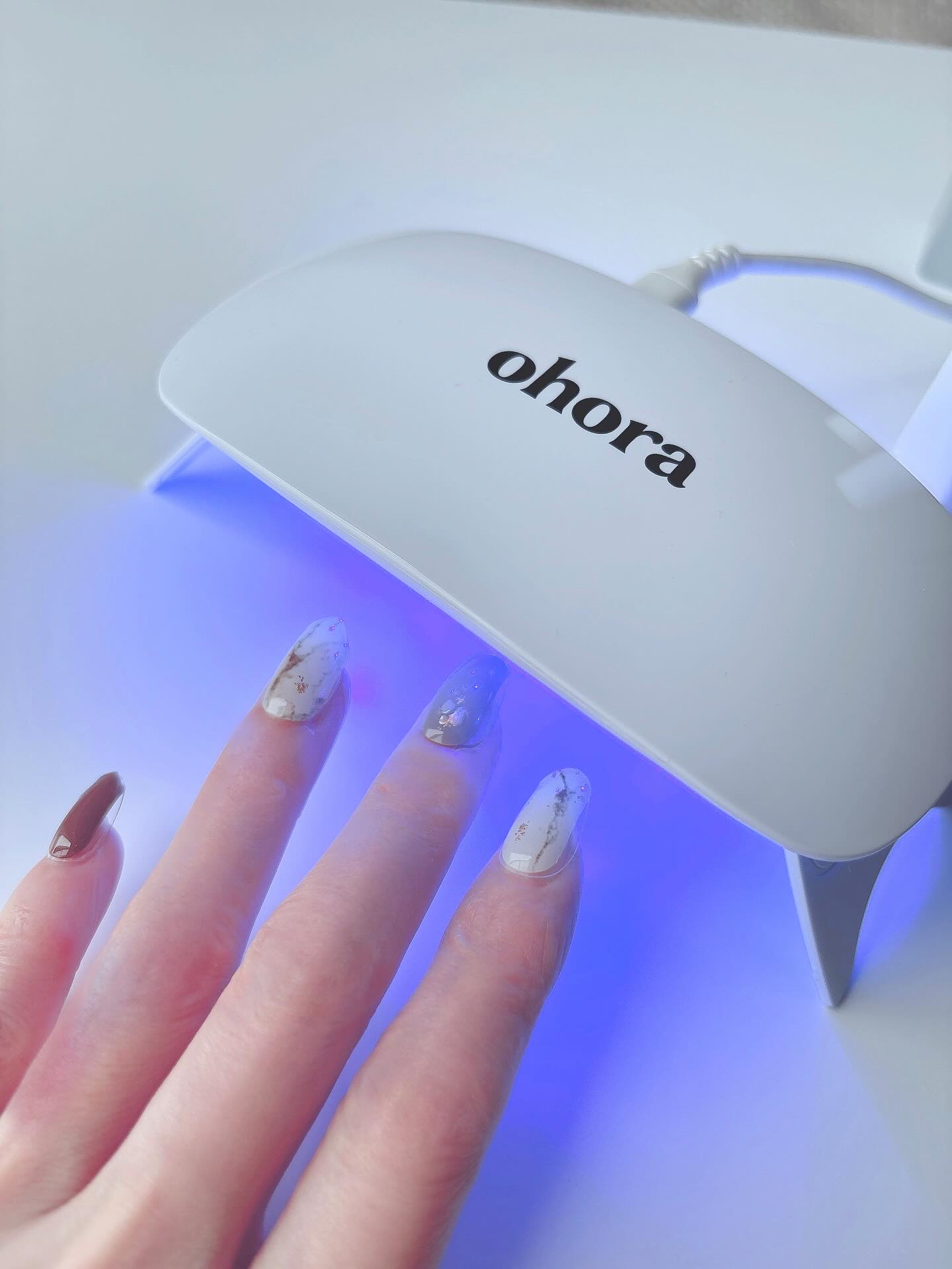 セミキュアジェルネイル（ハンド）/ohora/ネイルシールを使ったクチコミ（3枚目）