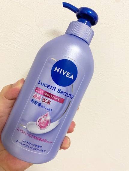 ニベア ルーセントビューティ ディープモイスチャー 浸透保湿美容液ボディミルク リッチローズの香り/ニベア/ボディミルクを使ったクチコミ(1枚目)