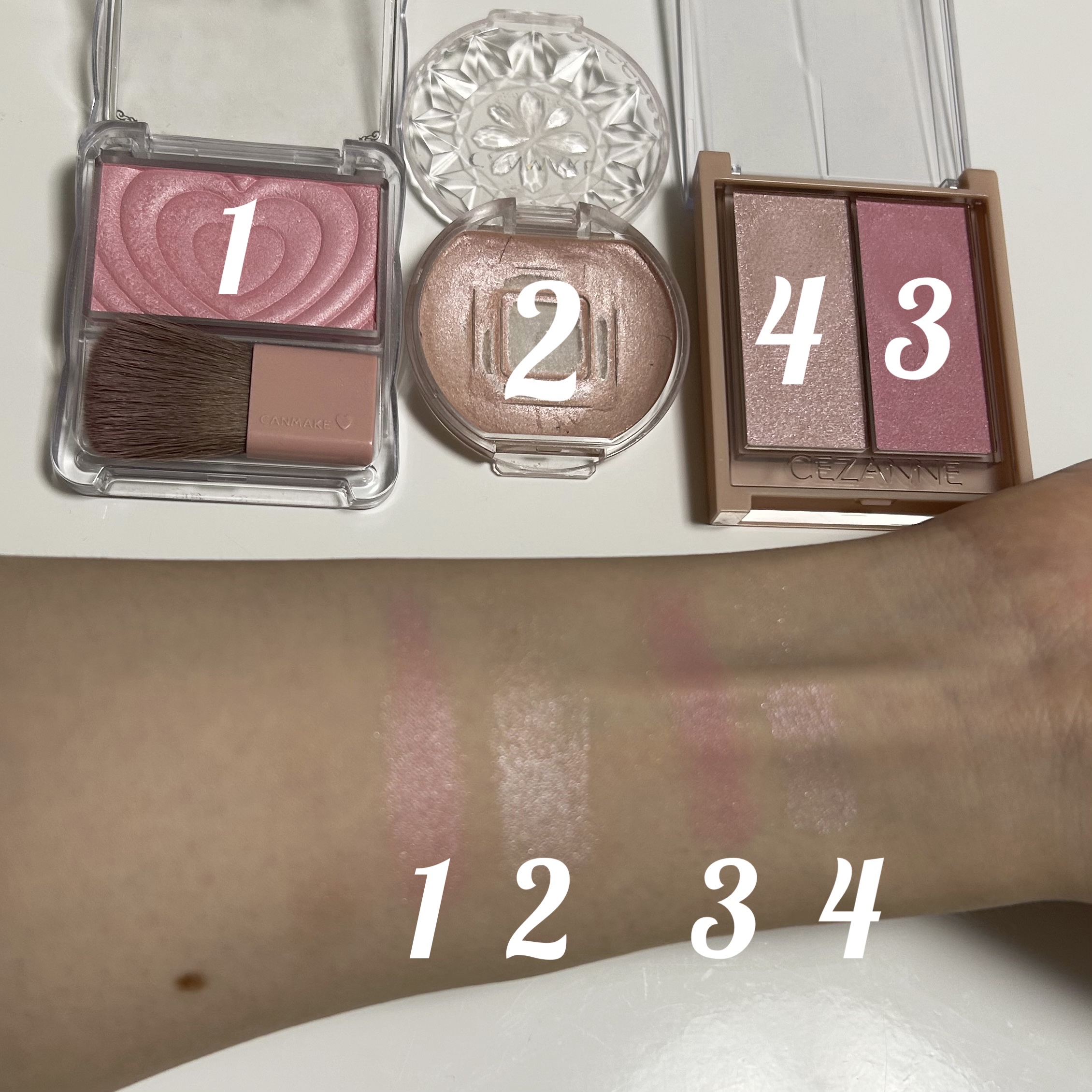 フェイスグロウカラー/CEZANNE/クリームハイライトを使ったクチコミ（3枚目）