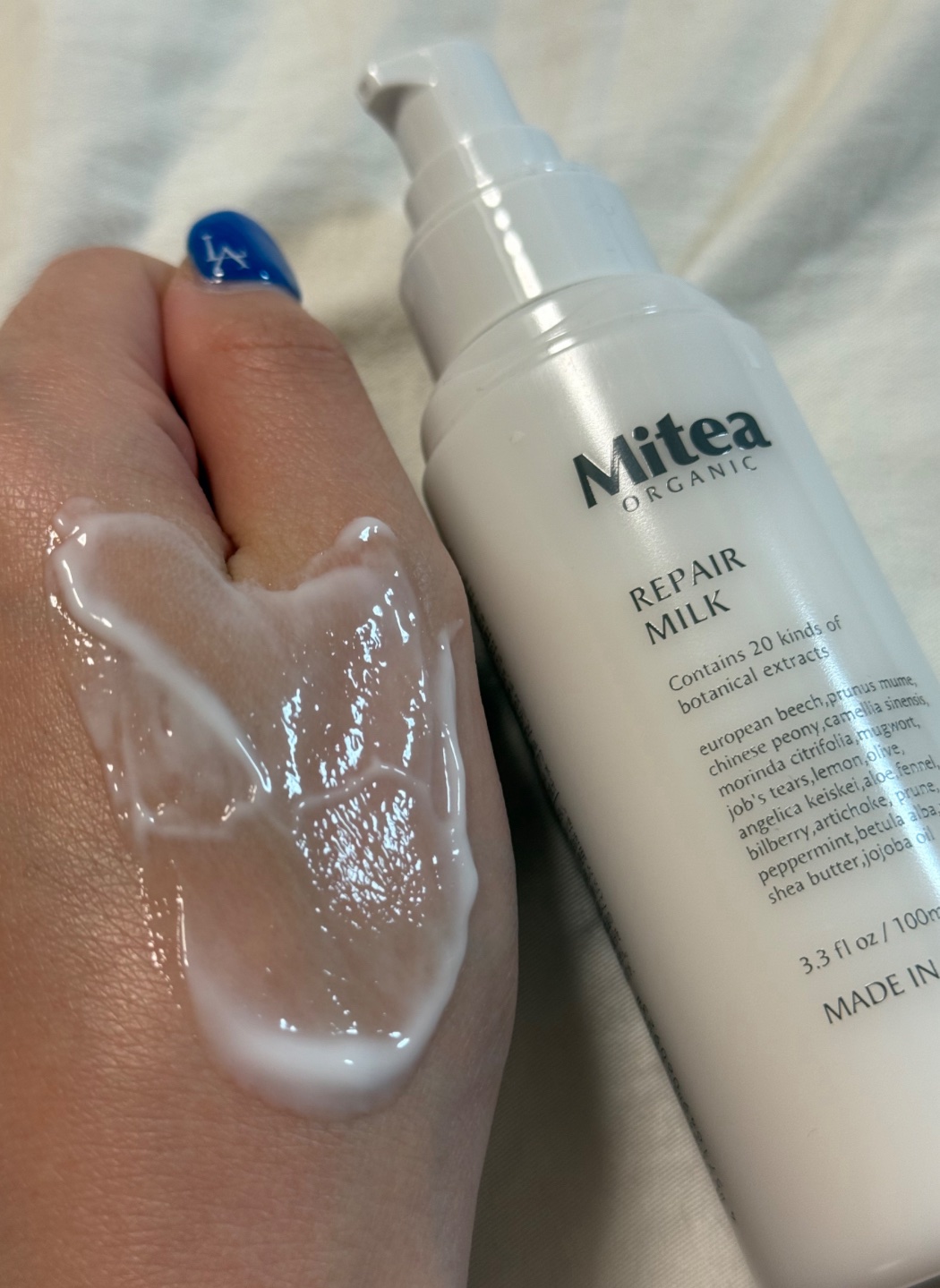 ミティア リペアミルク（乳液・オールインワン）　ウッディラベンダーの香り/ミティア オーガニック/乳液を使ったクチコミ（3枚目）
