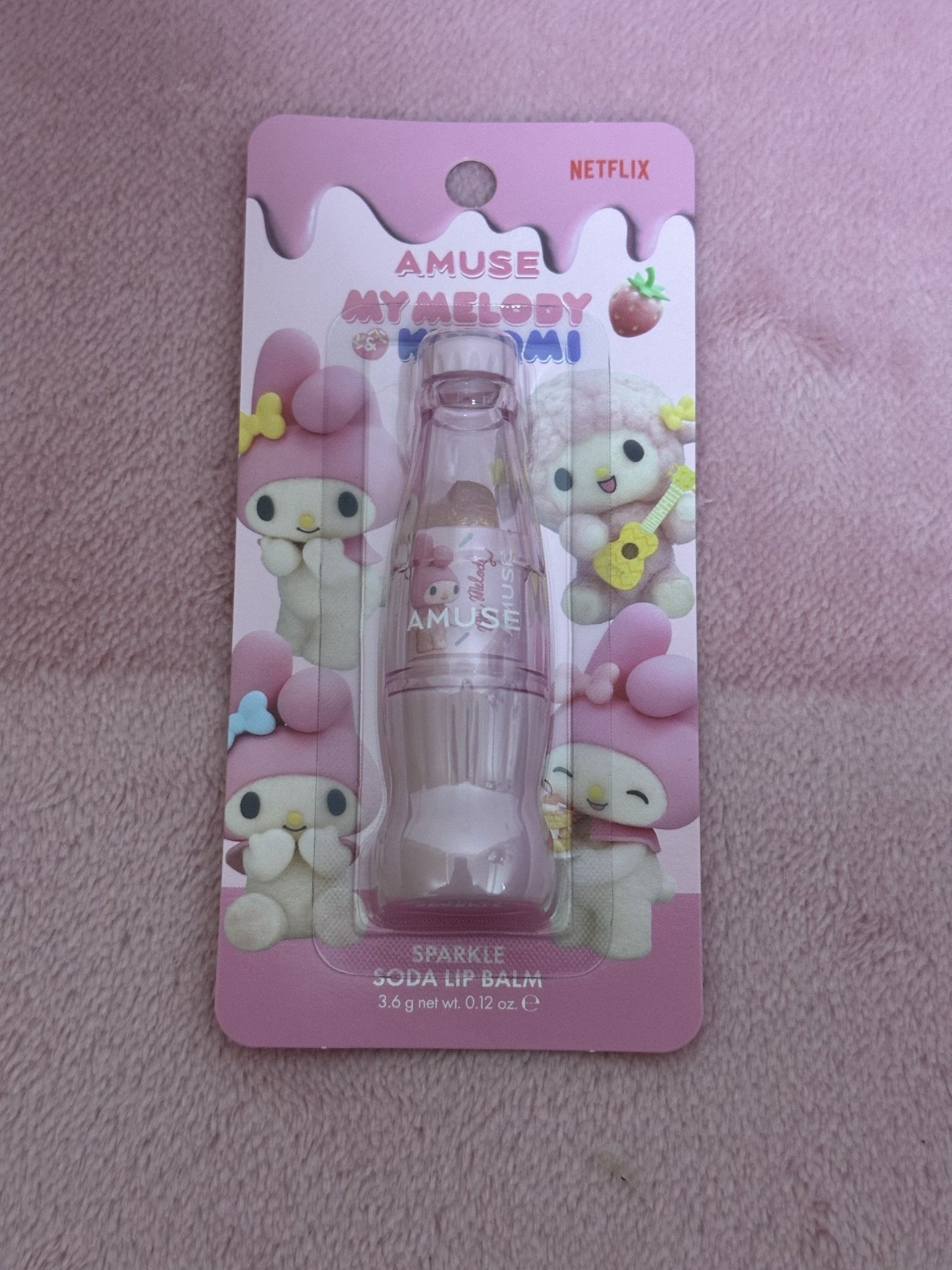 【マイメロディ&クロミ】限定エディション スパークルソーダリップバーム/AMUSE/リップバームを使ったクチコミ（2枚目）