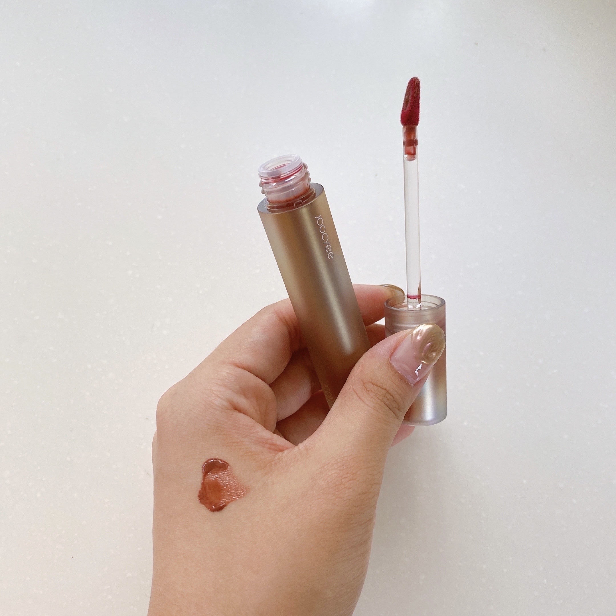 Joocyee フルーツミラーリップグロスのクチコミ「\Joocyee フルーツミラーリップグロス/

07ハーフミルクティー

08黒糖ミルクティ.....」（3枚目）