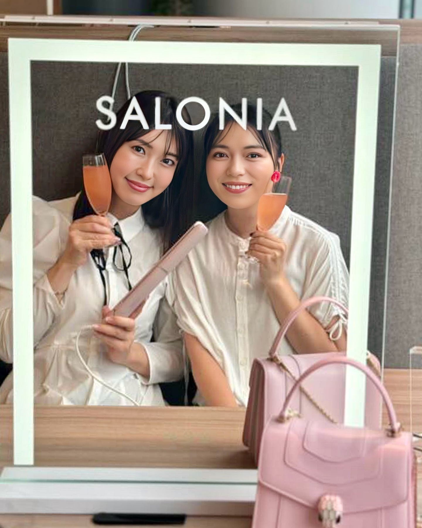 グロッシーケア ストレートヘアアイロン ピンク（24mm）/SALONIA/ストレートアイロンを使ったクチコミ（1枚目）