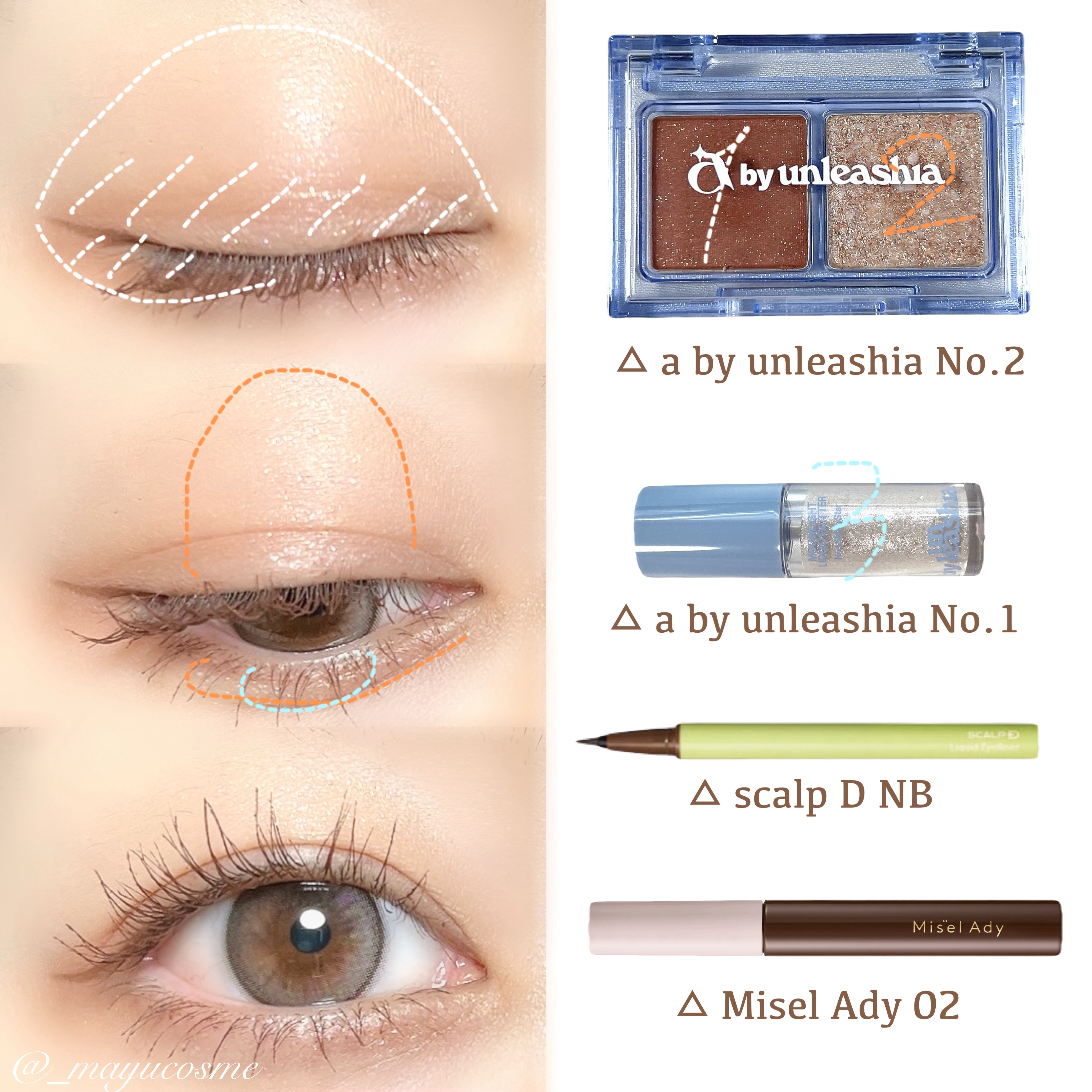 コットンキャンディフェイスパレット/a by unleashia/アイシャドウパレットを使ったクチコミ（2枚目）