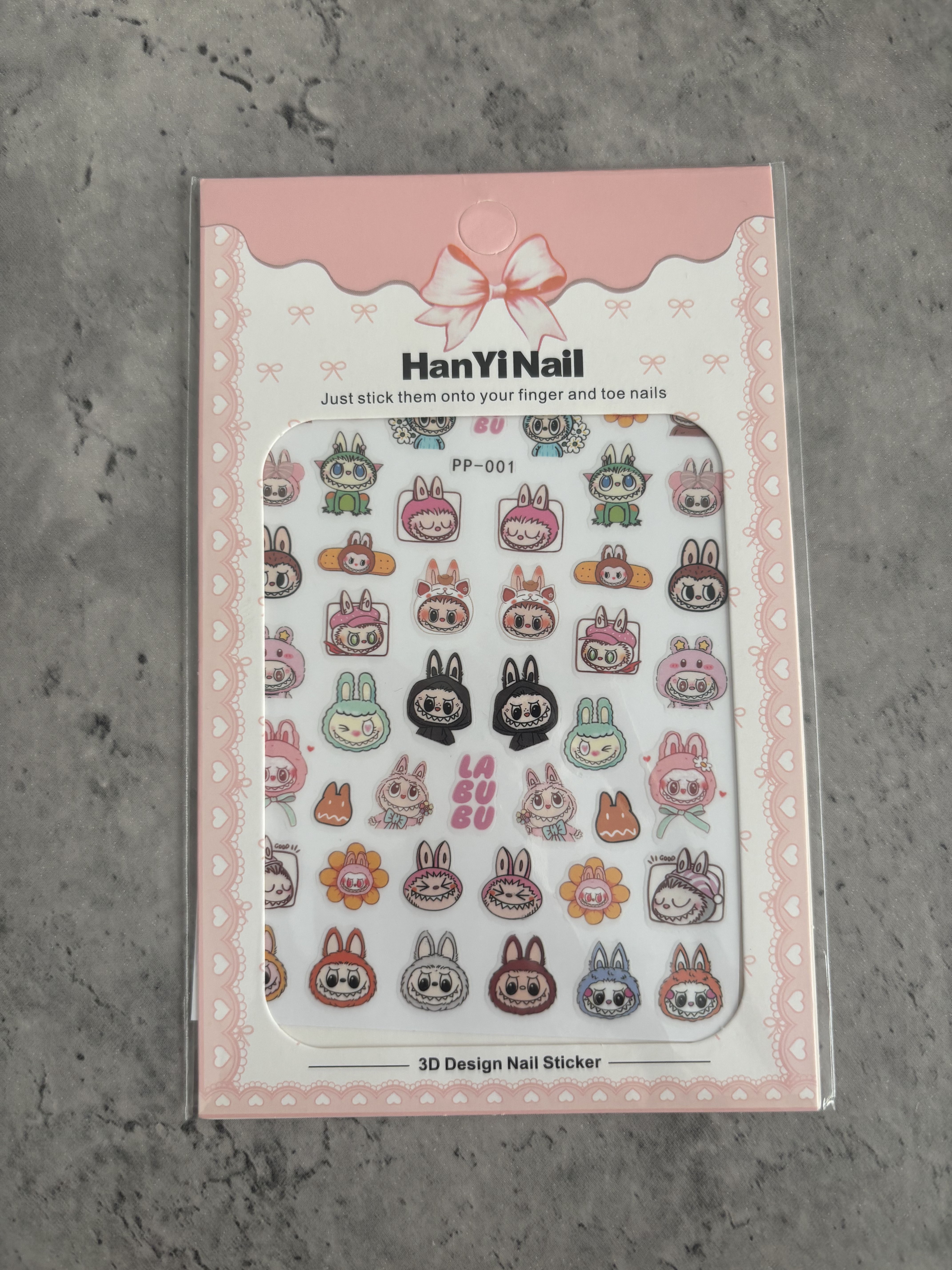 LABUBU ネイルシール/HanYi Nail/ネイルシールを使ったクチコミ（1枚目）