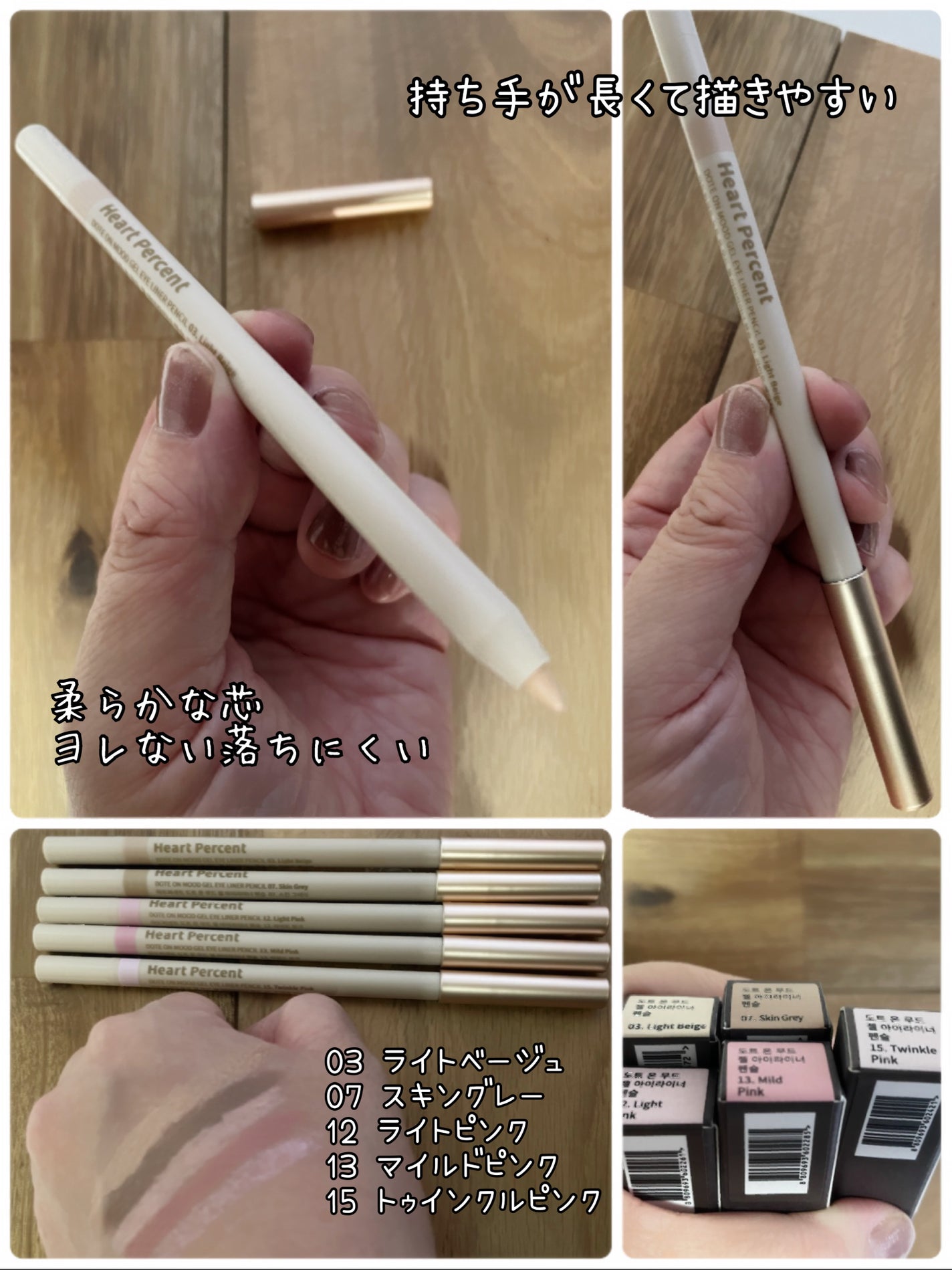 ドットオンムードジェルアイライナーペンシル/Heart Percent/ジェルアイライナーを使ったクチコミ(2枚目)