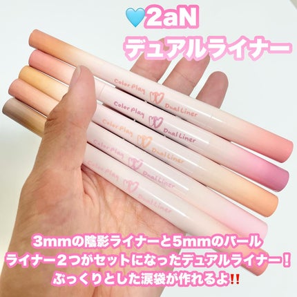 カラープレイデュアルライナー/2aN/スティックアイシャドウを使ったクチコミ(2枚目)