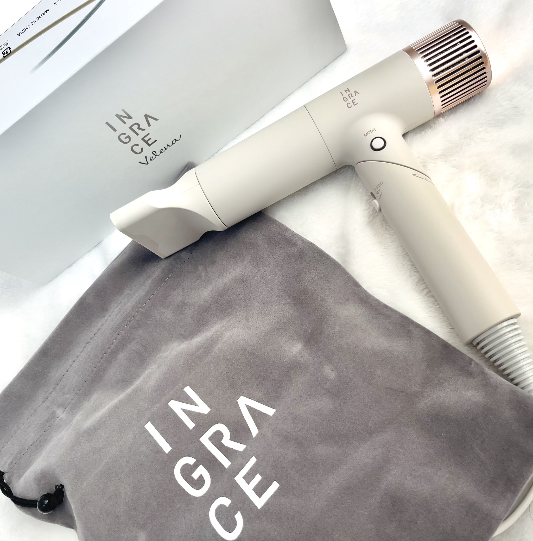 INGRACE Velena hair dryer MBD002A-G/INGRACE/ドライヤーを使ったクチコミ（1枚目）