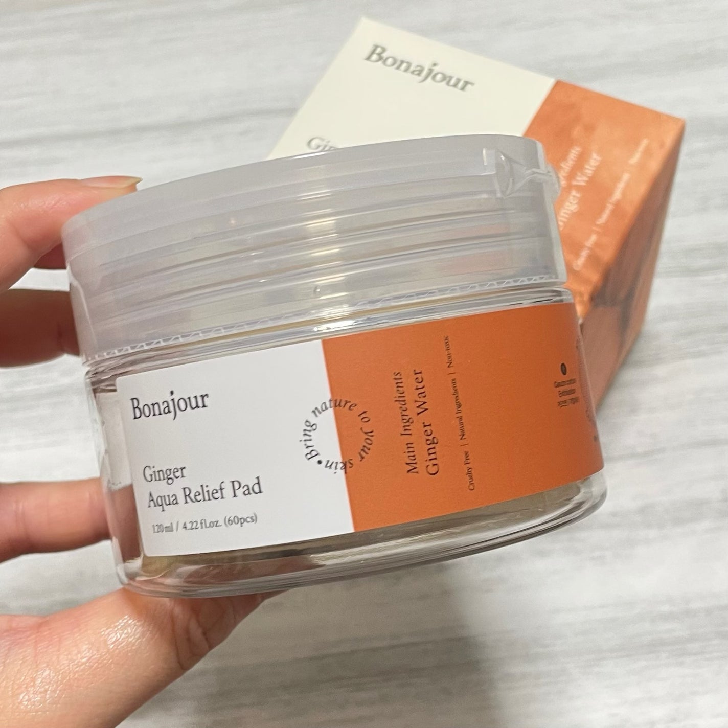 ジンジャーアクアリリーフパッド 60枚/Bonajour/トナーパッドを使ったクチコミ(5枚目)