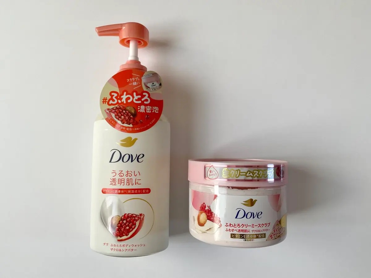 ダヴ ふわとろクリーミースクラブ ザクロ＆シアバター/ダヴ/ボディスクラブを使ったクチコミ（1枚目）