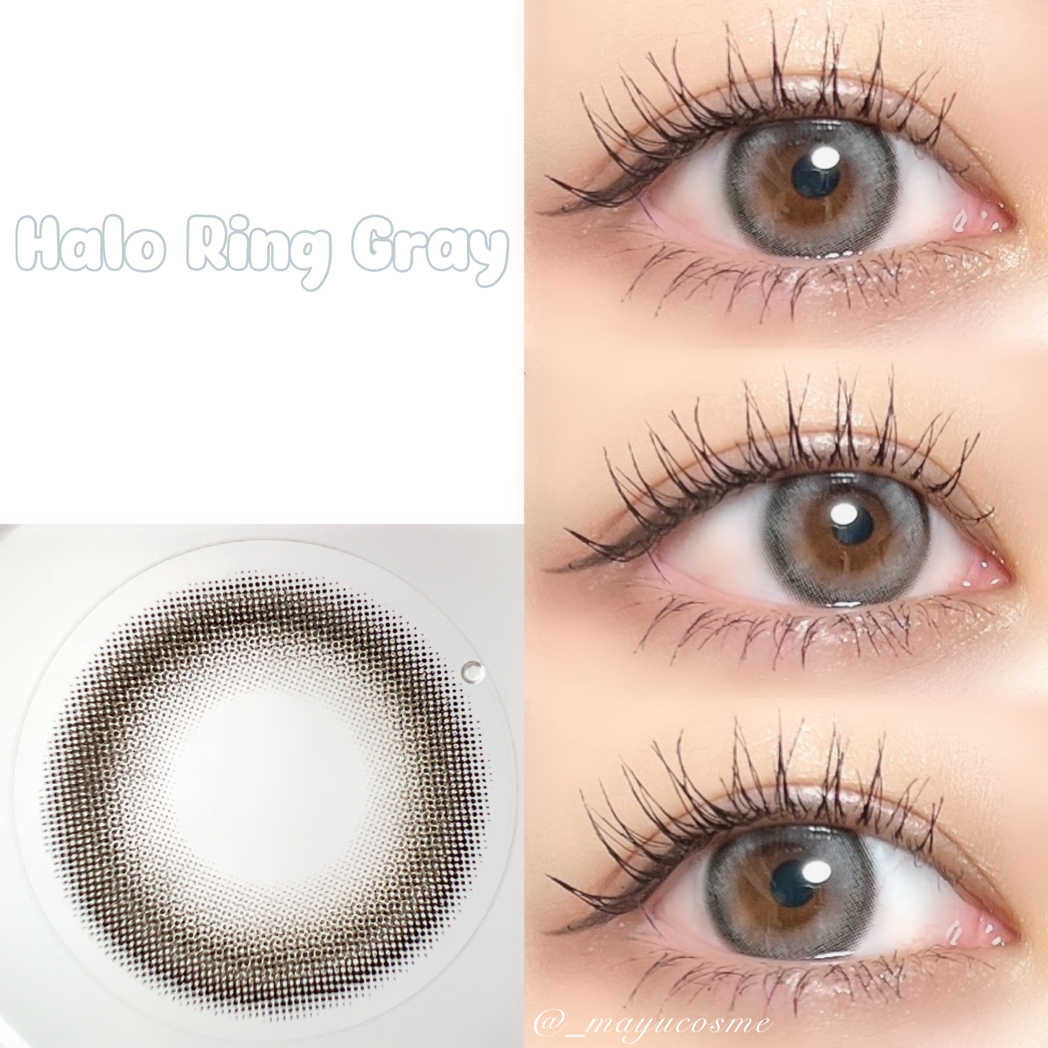 GROVI 1day ヘイローリンググレー/GROVI/ワンデー（１DAY）カラコンを使ったクチコミ（2枚目）