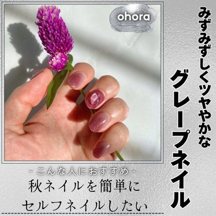 セミキュアジェルネイル(ハンド)/ohora/ネイルシールを使ったクチコミ(1枚目)